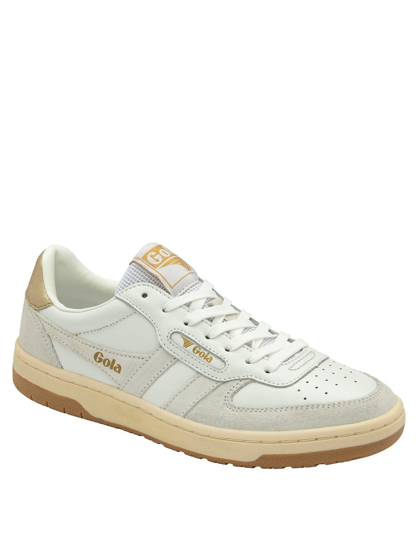 gola-womens-hawk-trainers-whitegoldstillFront