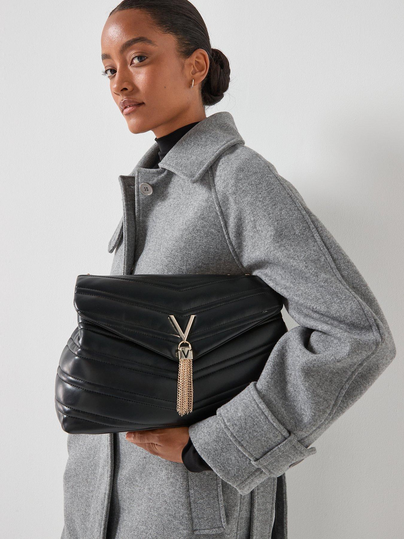 Valentino Privilege Quilted Large Shoulder Bag - Black