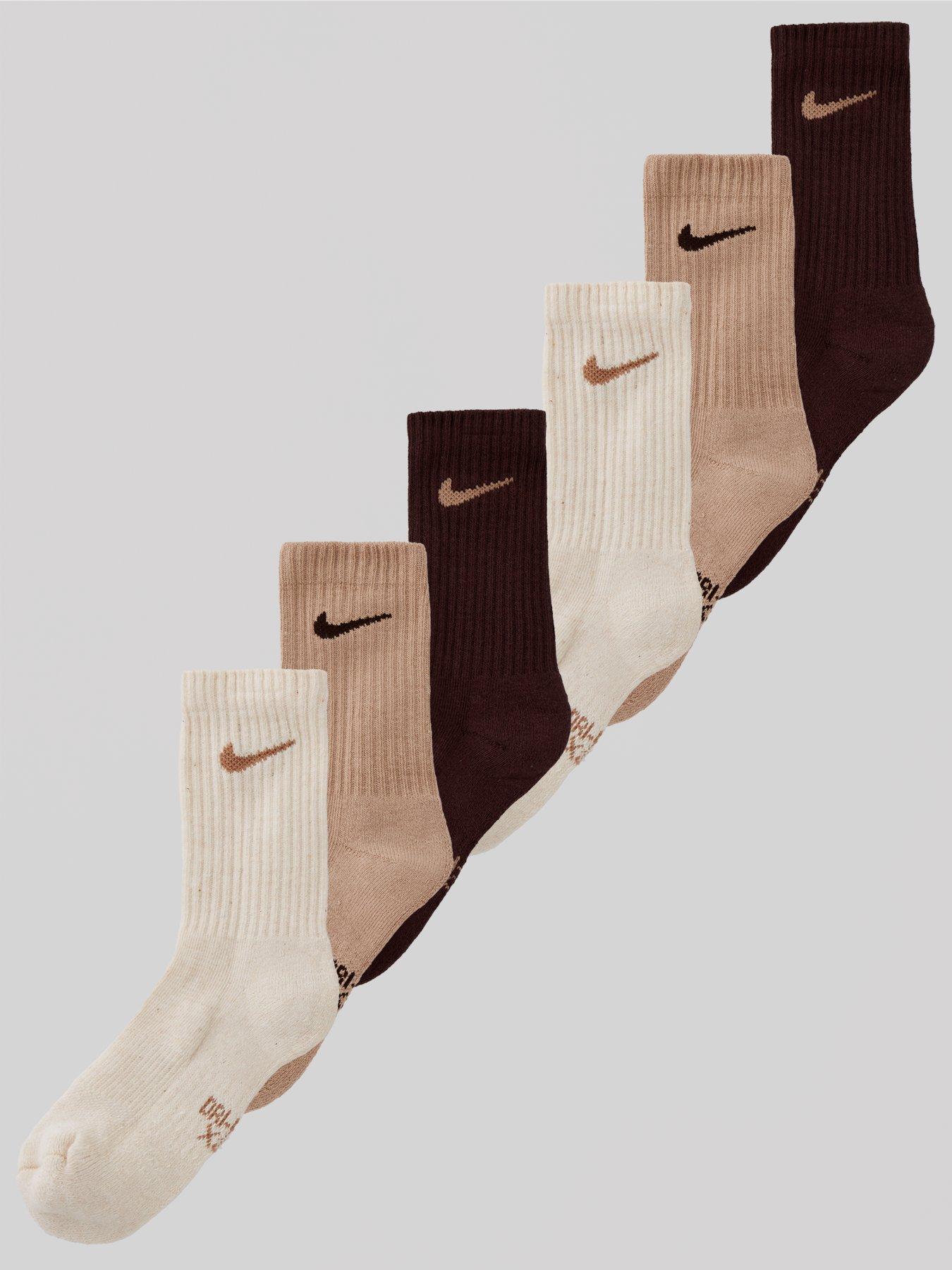 Younger Unisex Dri fit Performance Basic Crew Socks Brown