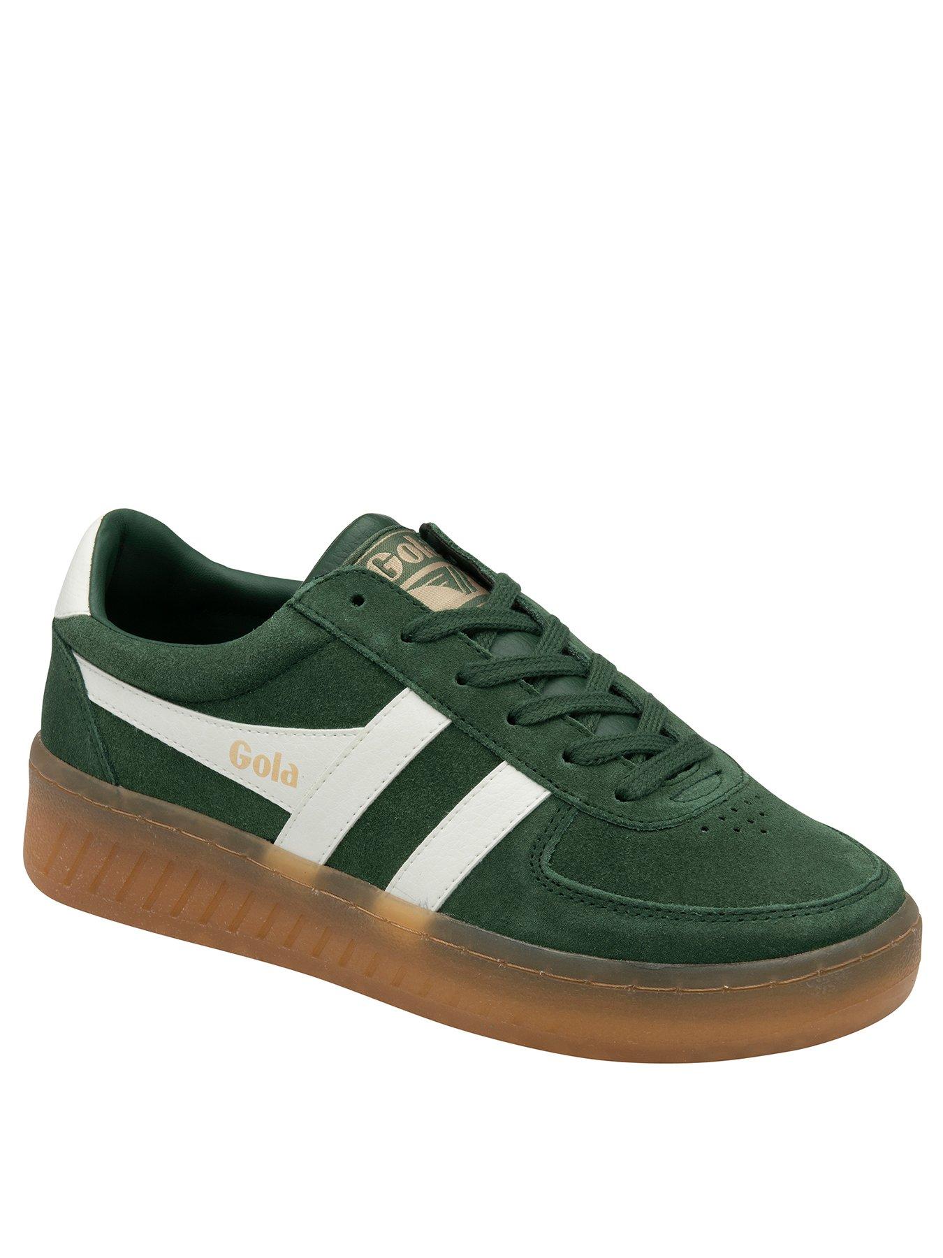 gola-womens-grandslam-suede-trainers-greenstillFront