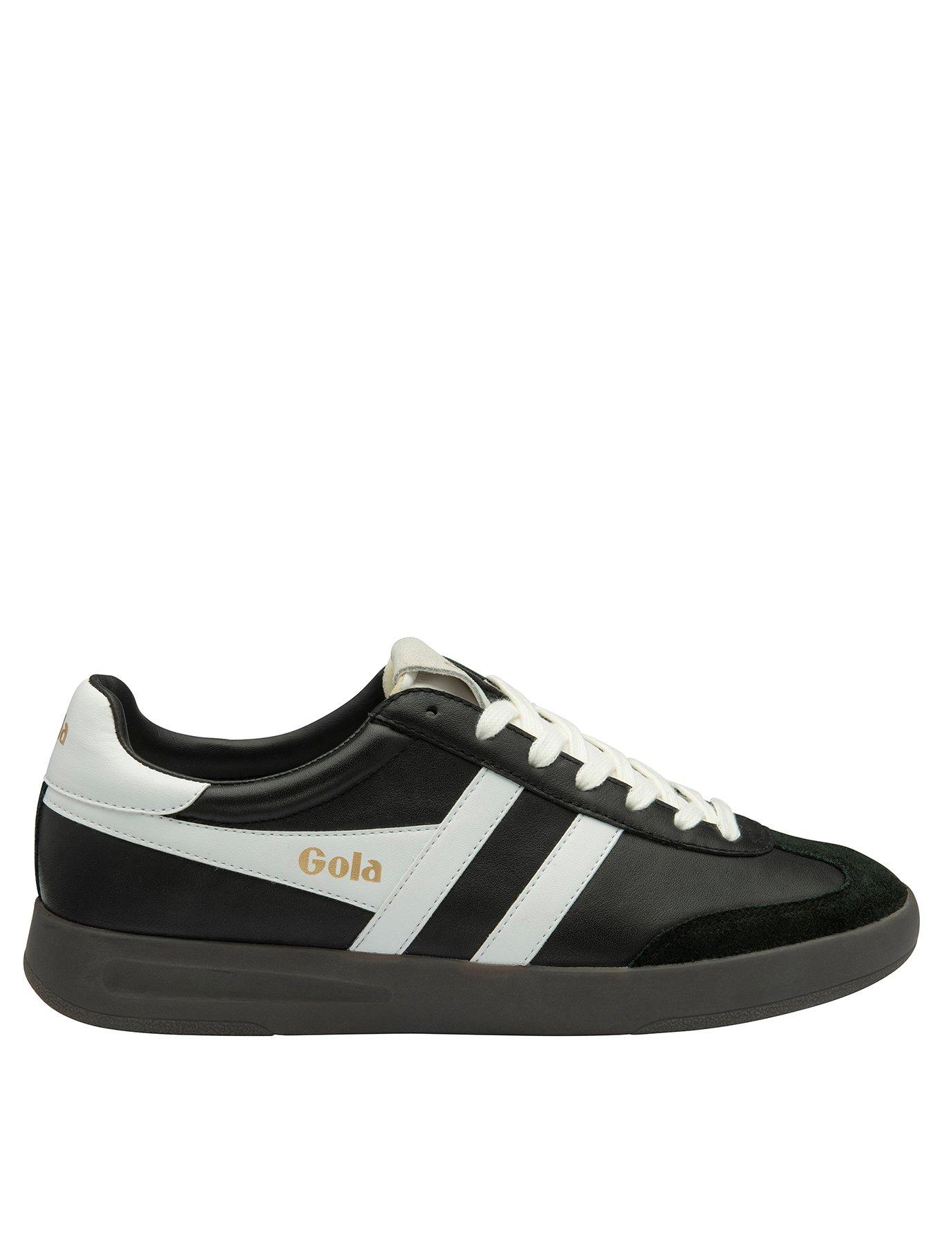 Image 1 of 5 of Gola Women's Cyclone Leather Trainers - Black/White