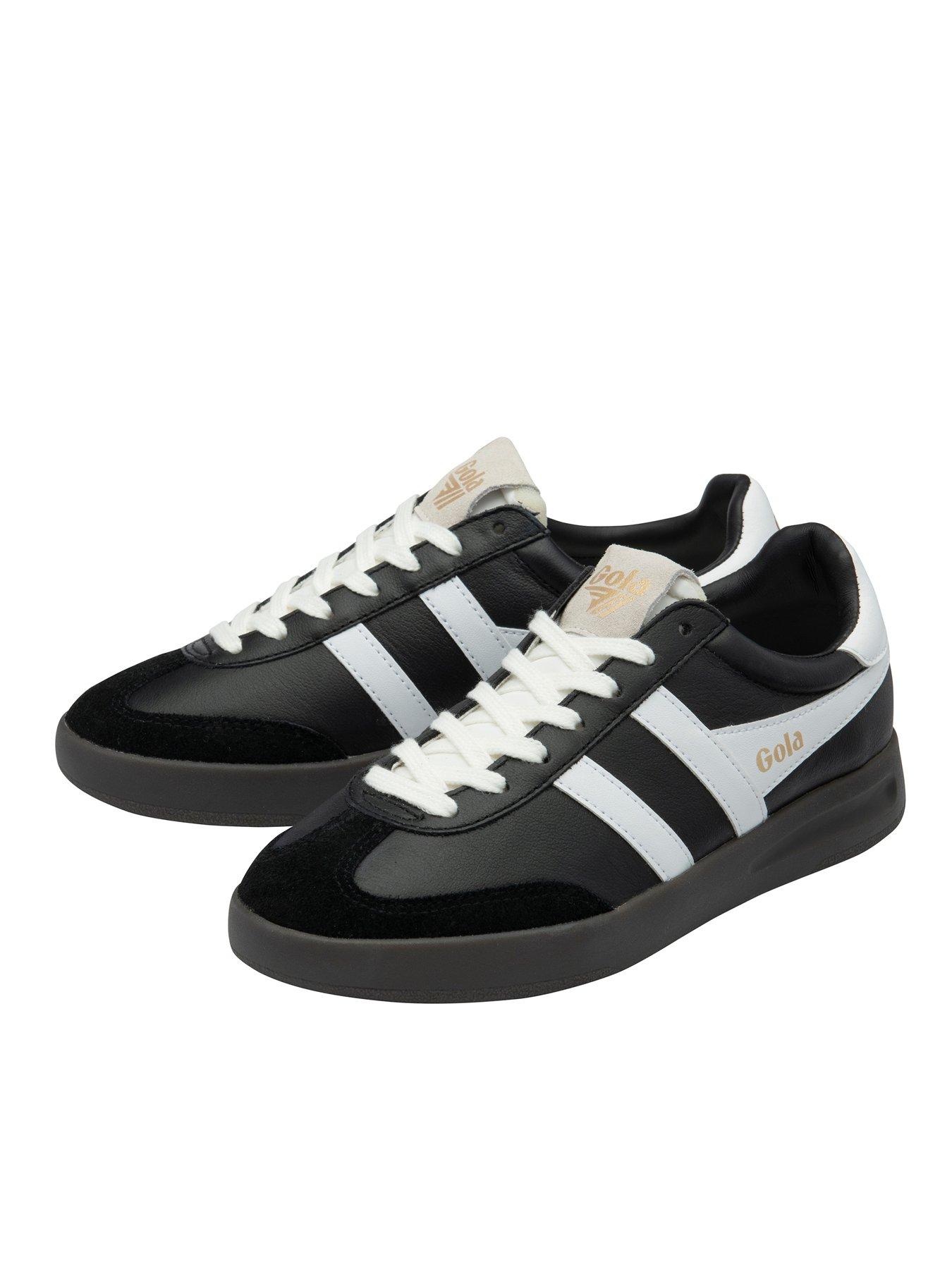 Image 5 of 5 of Gola Women's Cyclone Leather Trainers - Black/White
