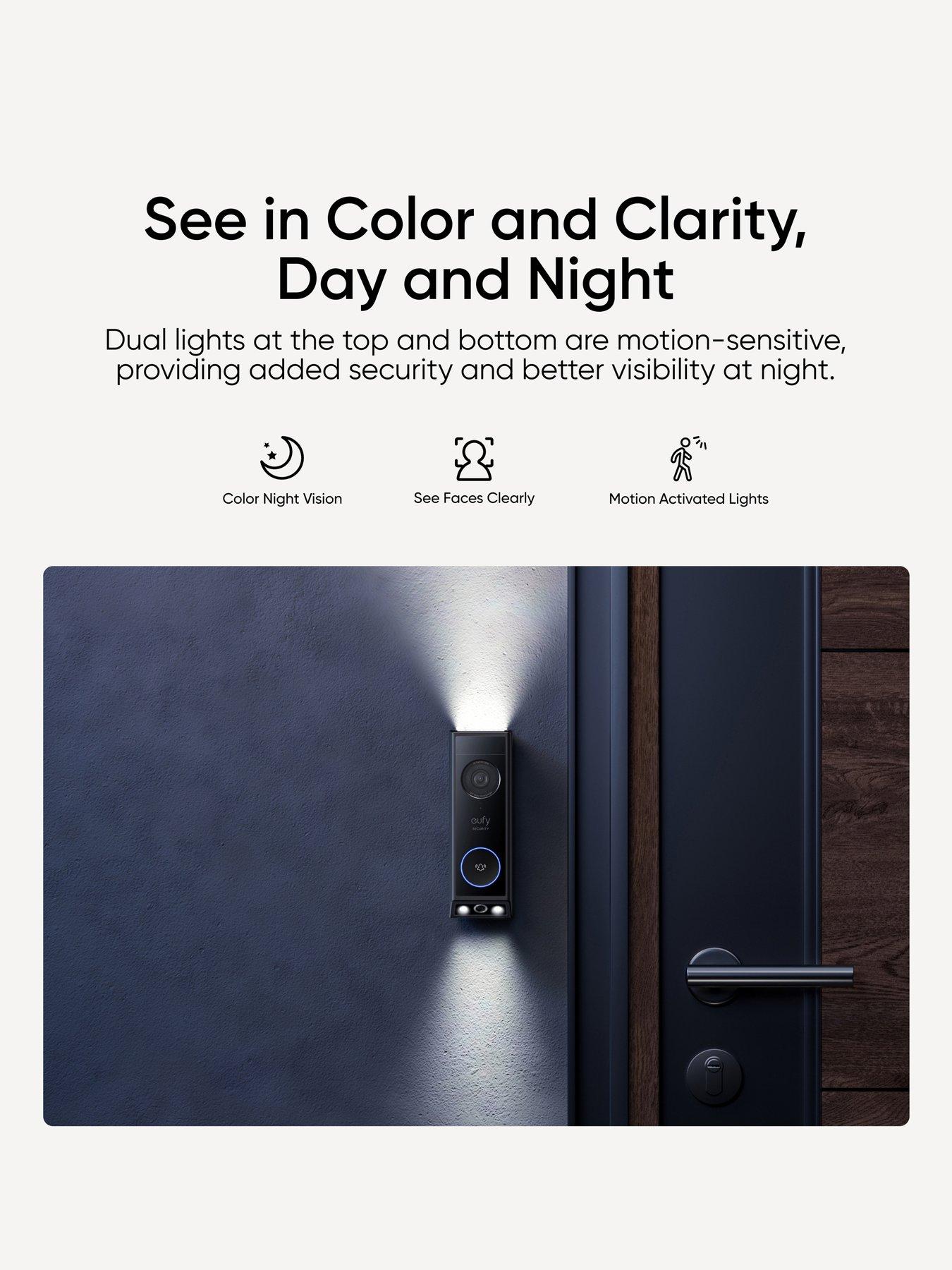 Image 4 of 7 of Eufy Video Doorbell E340 With Chime, 2K, Dual Lens, No Monthly Fee, Colour Night Vision, Two-Way Audio
