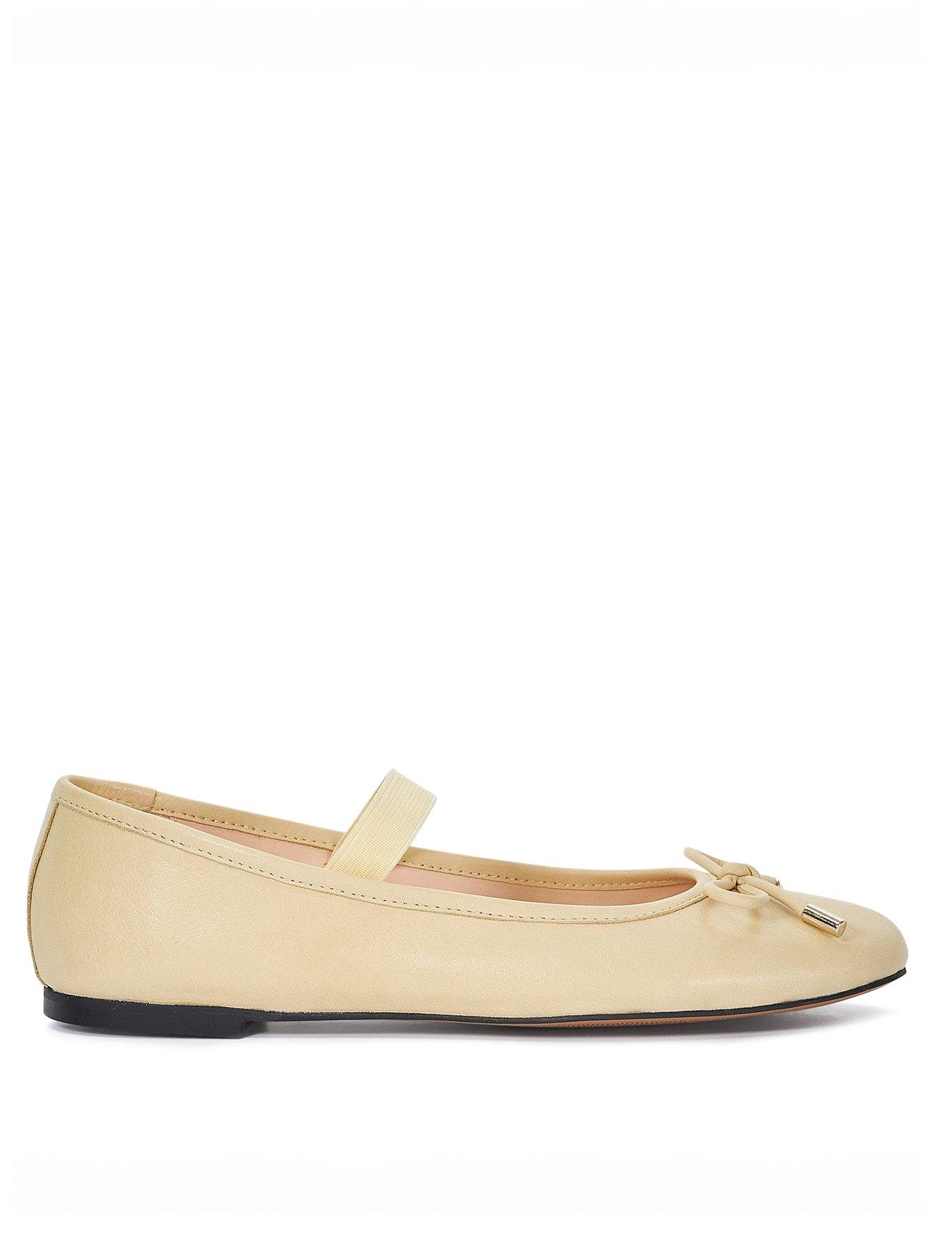 dune-london-helenas-leather-ballet-flat-with-elastic-strap-lemon