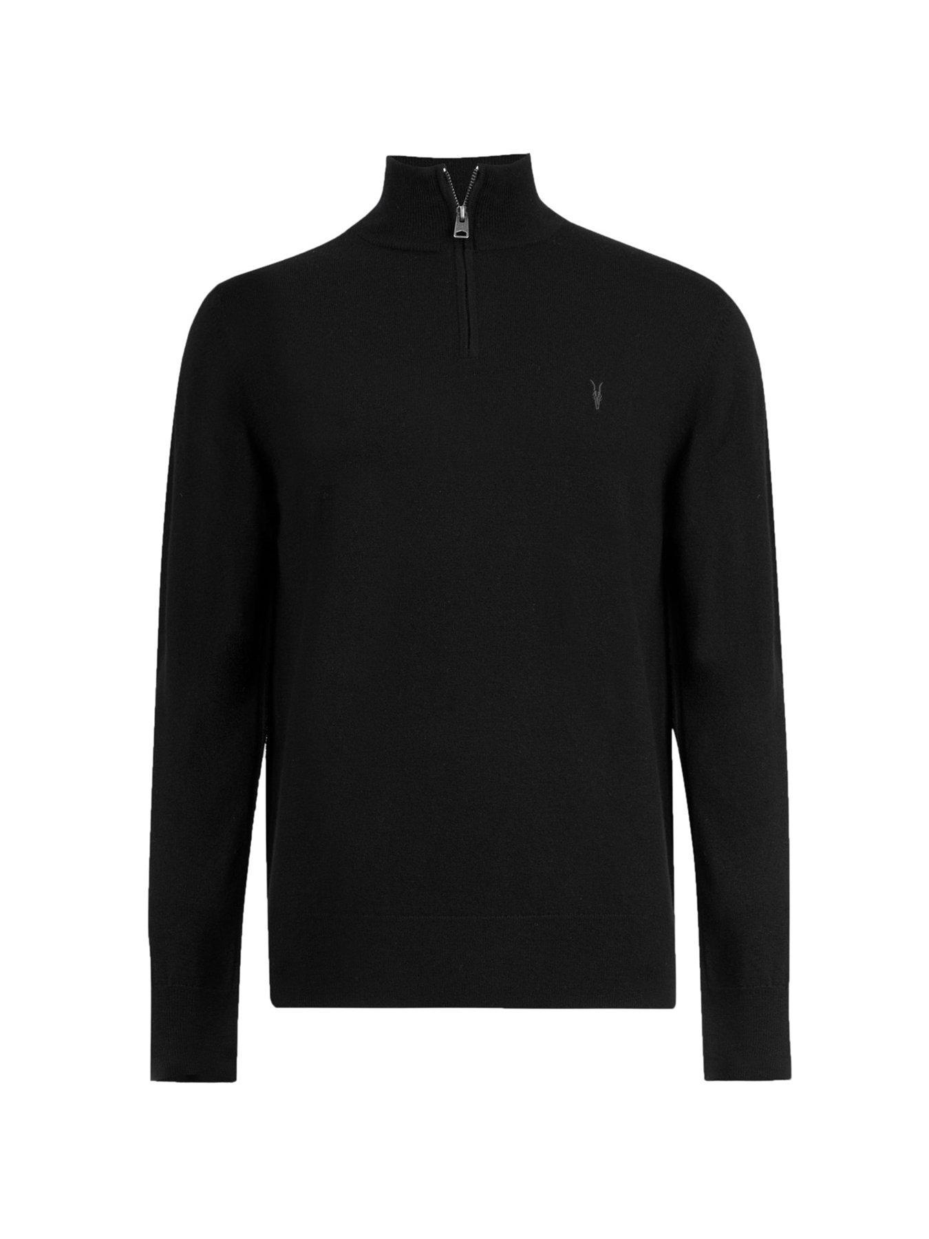 allsaints-kilburn-funnel-neck-zip-knitted-jumper-blackdetail