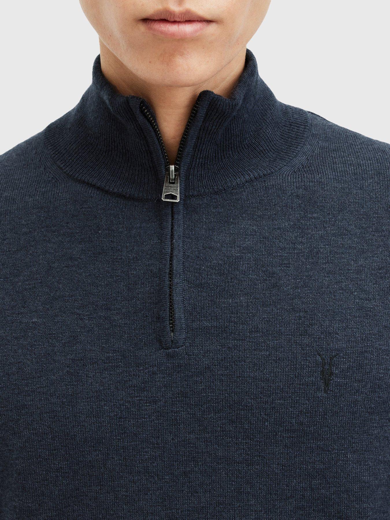 allsaints-allsaints-kilburn-funnel-neck-zip-knitted-jumper-blueoutfit