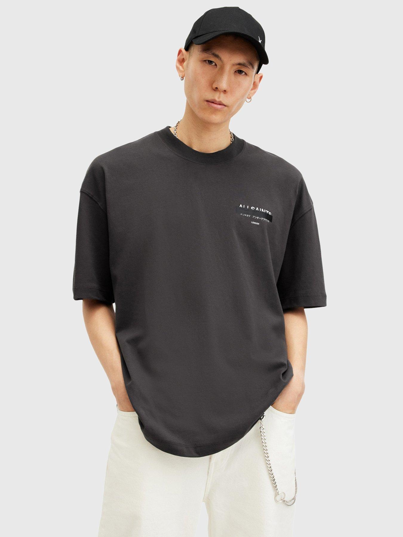 AllSaints Redact Crew T-Shirt - Black