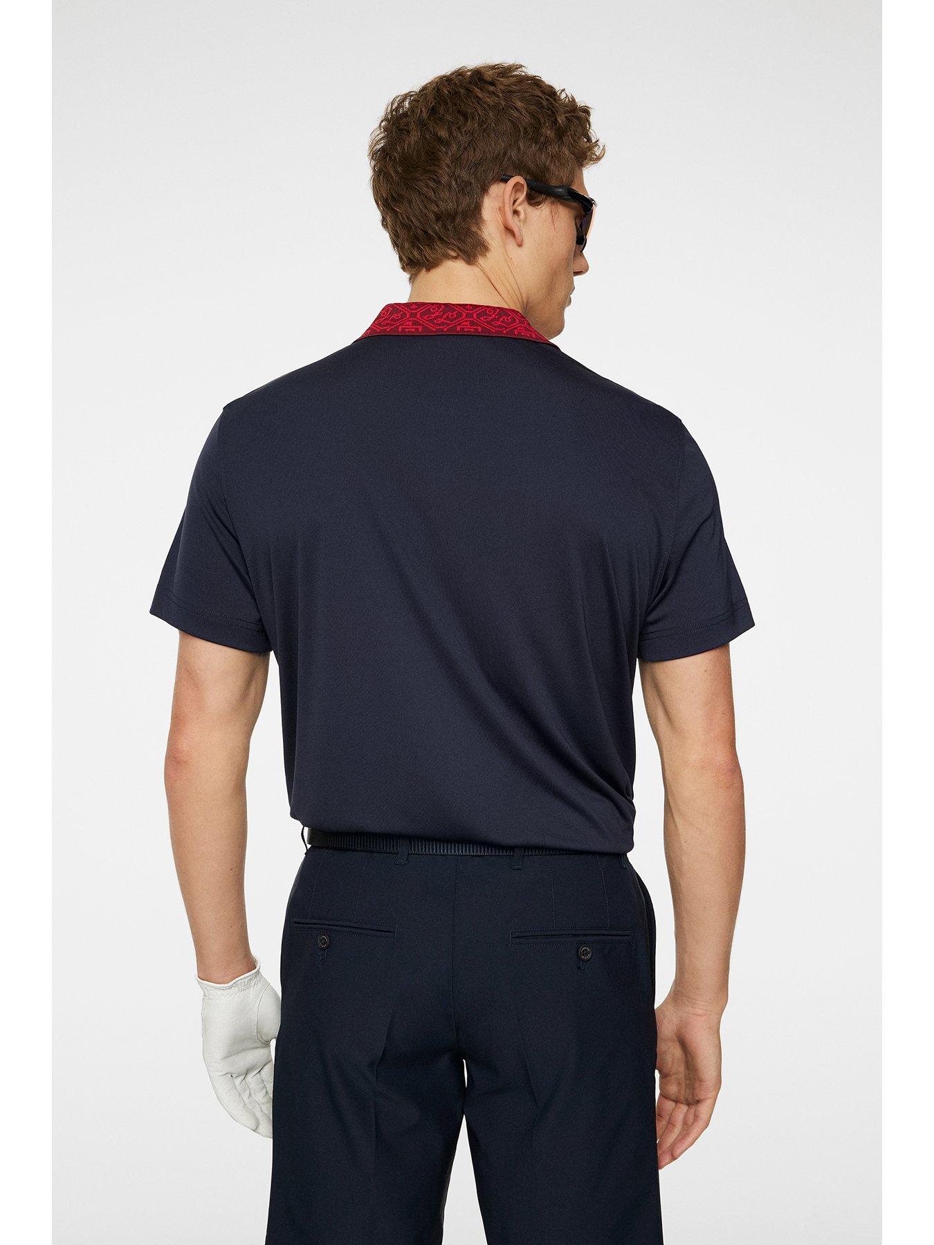 Image 2 of 5 of J LINDEBERG Mens Golf Glen Regular Fit Polo - Navy