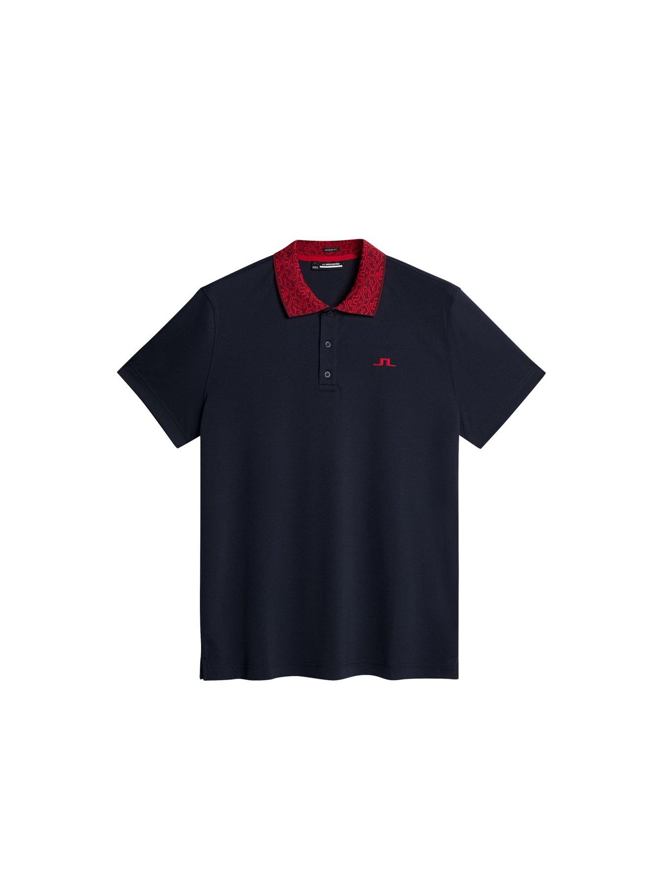 Image 5 of 5 of J LINDEBERG Mens Golf Glen Regular Fit Polo - Navy