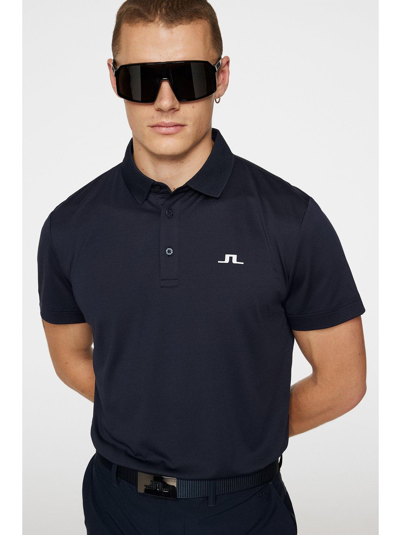 Image 4 of 5 of J LINDEBERG Mens Golf Wince Reg Fit Polo - Navy