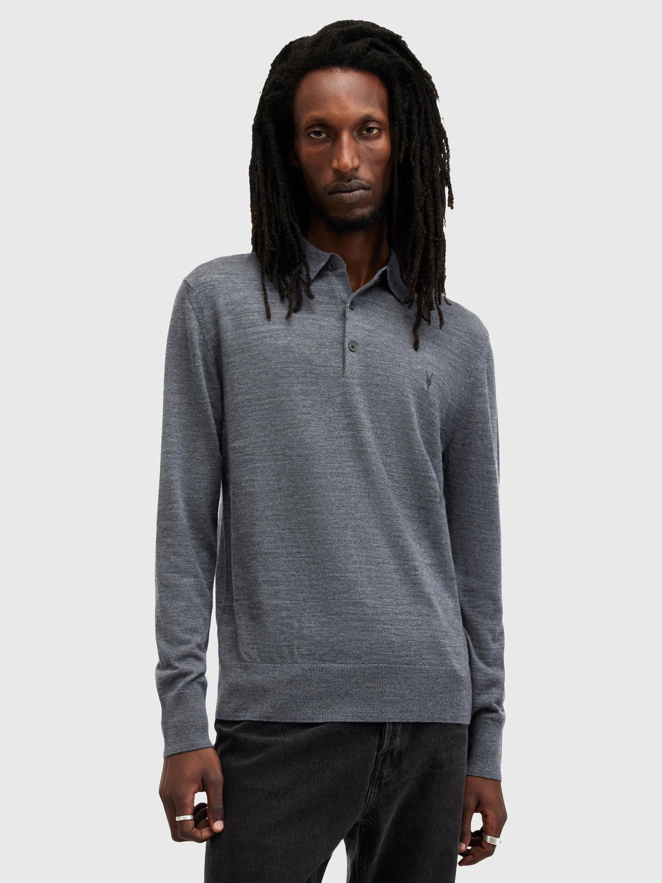 allsaints-mode-merino-long-sleeve-knitted-polo-blue