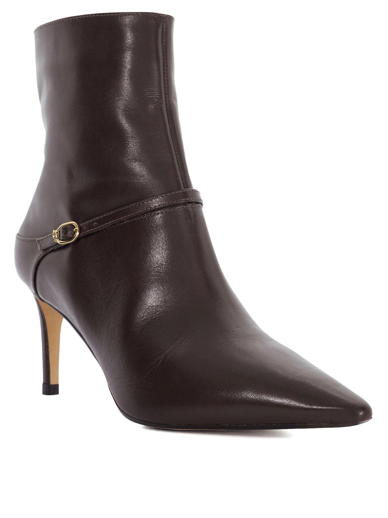 dune-london-olene-buckle-detail-heeled-boot-dark-redstillFront