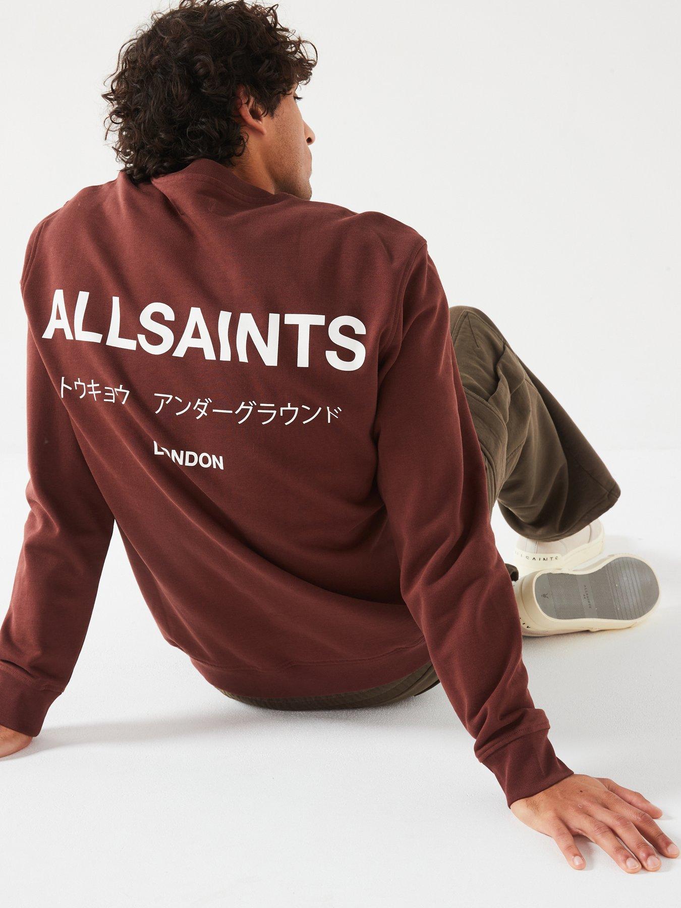 allsaints-allsaints-underground-crew-sweat-dark-redoutfit