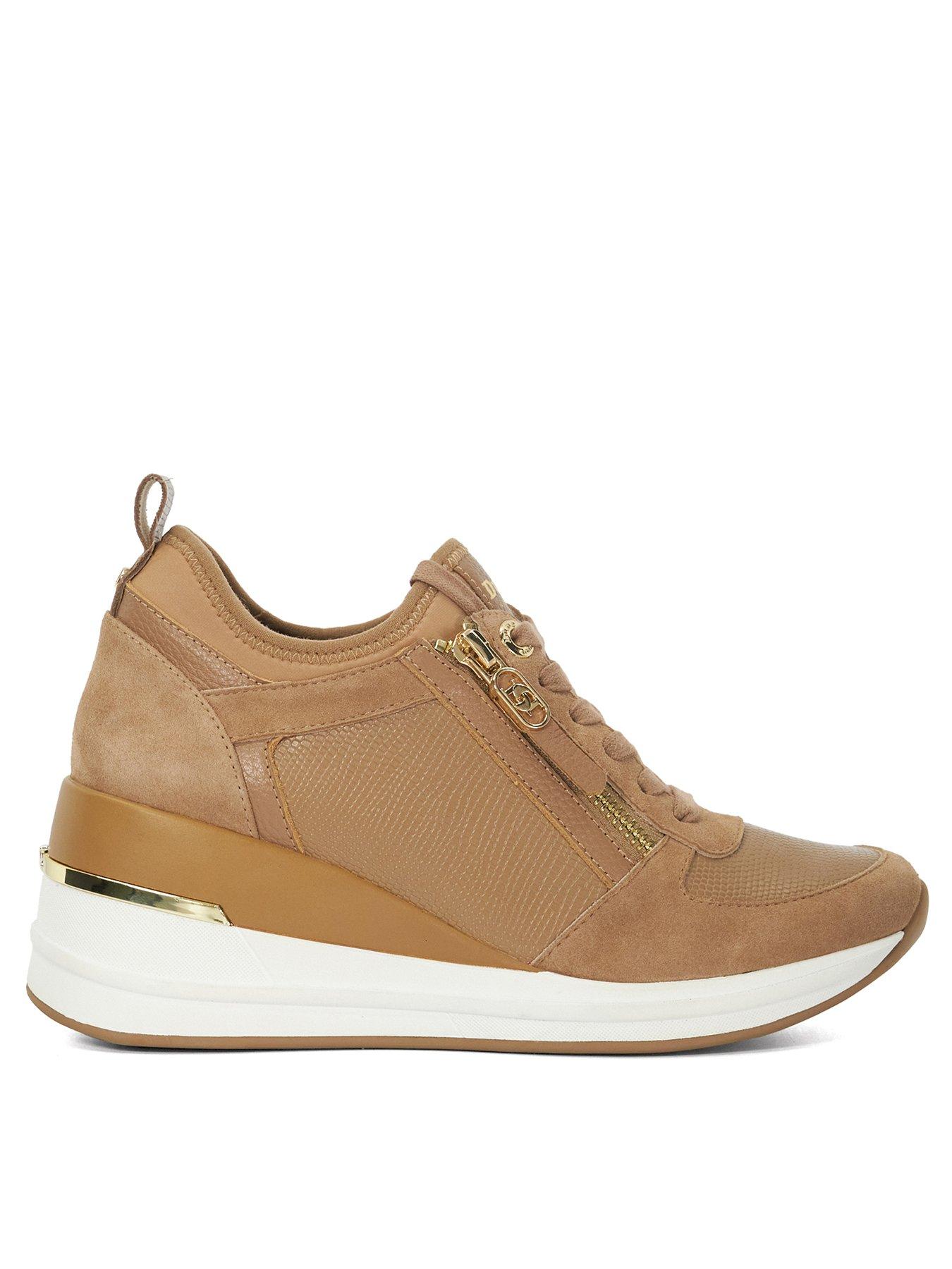 dune-london-eline-2-wedge-lace-up-trainers-light-brown