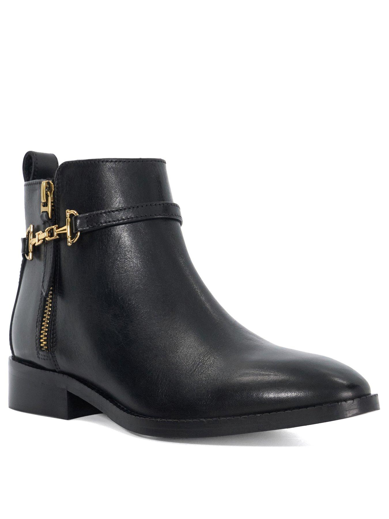 dune-london-wide-fit-parklyn-buckle-trim-ankle-boot-blackstillFront