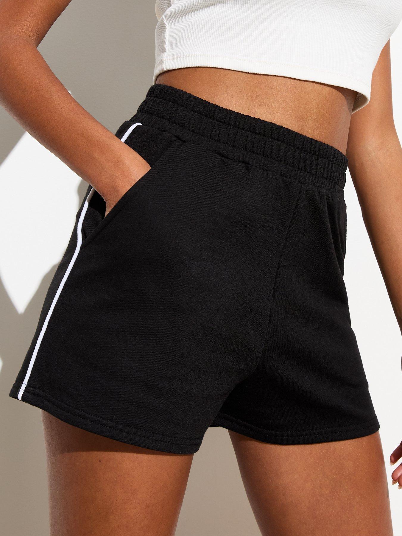 new-look-black-contrast-piping-jogger-shortsoutfit