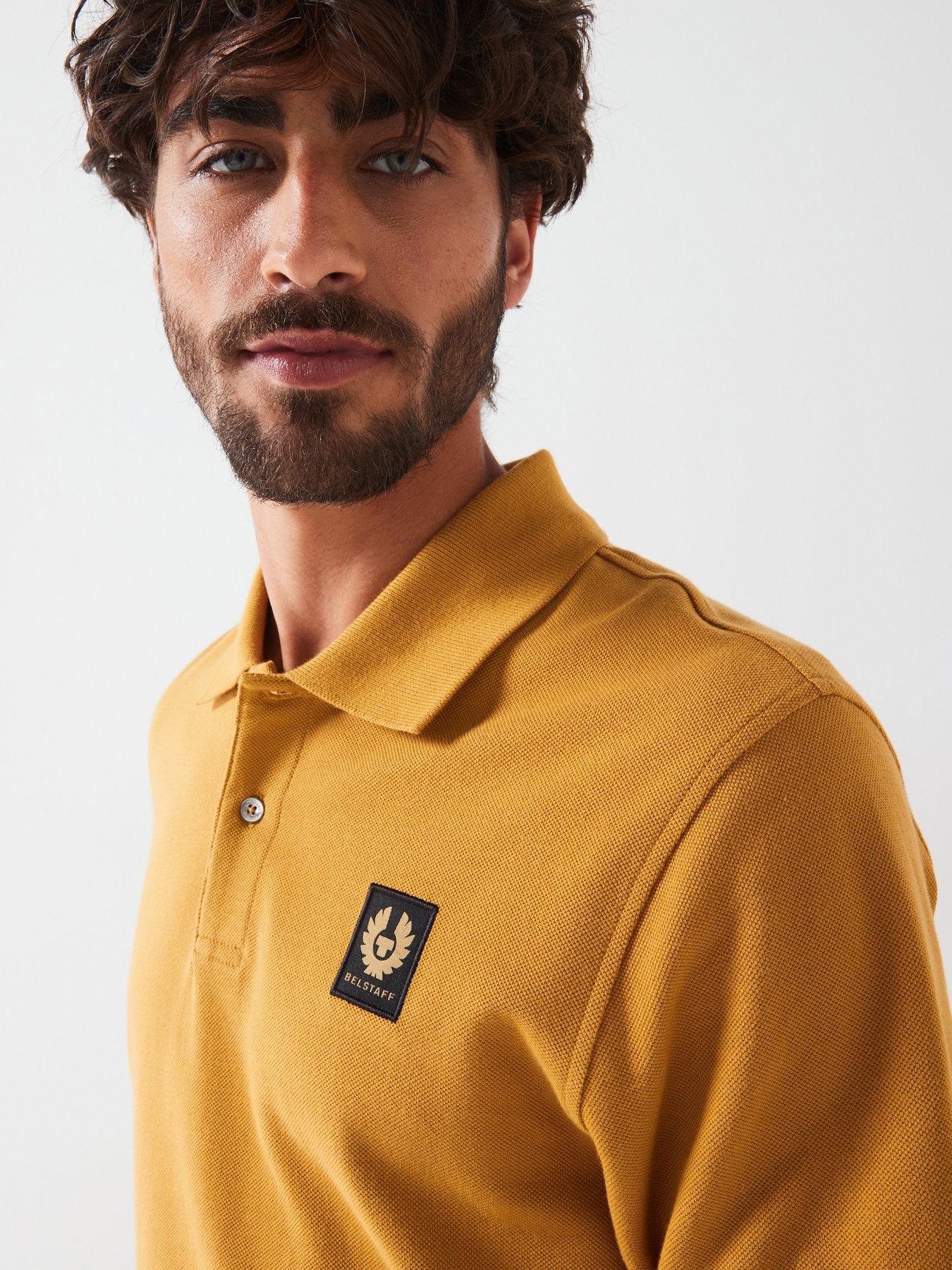 belstaff-left-chest-patch-logo-regular-fit-polo-shirt-dark-yellowdetail