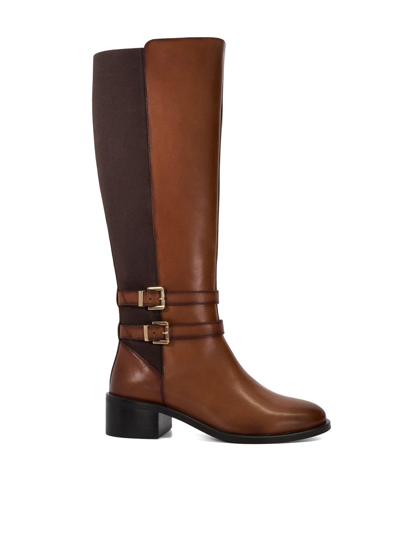 dune-london-tatter-leather-buckle-detail-knee-high-boot-tan