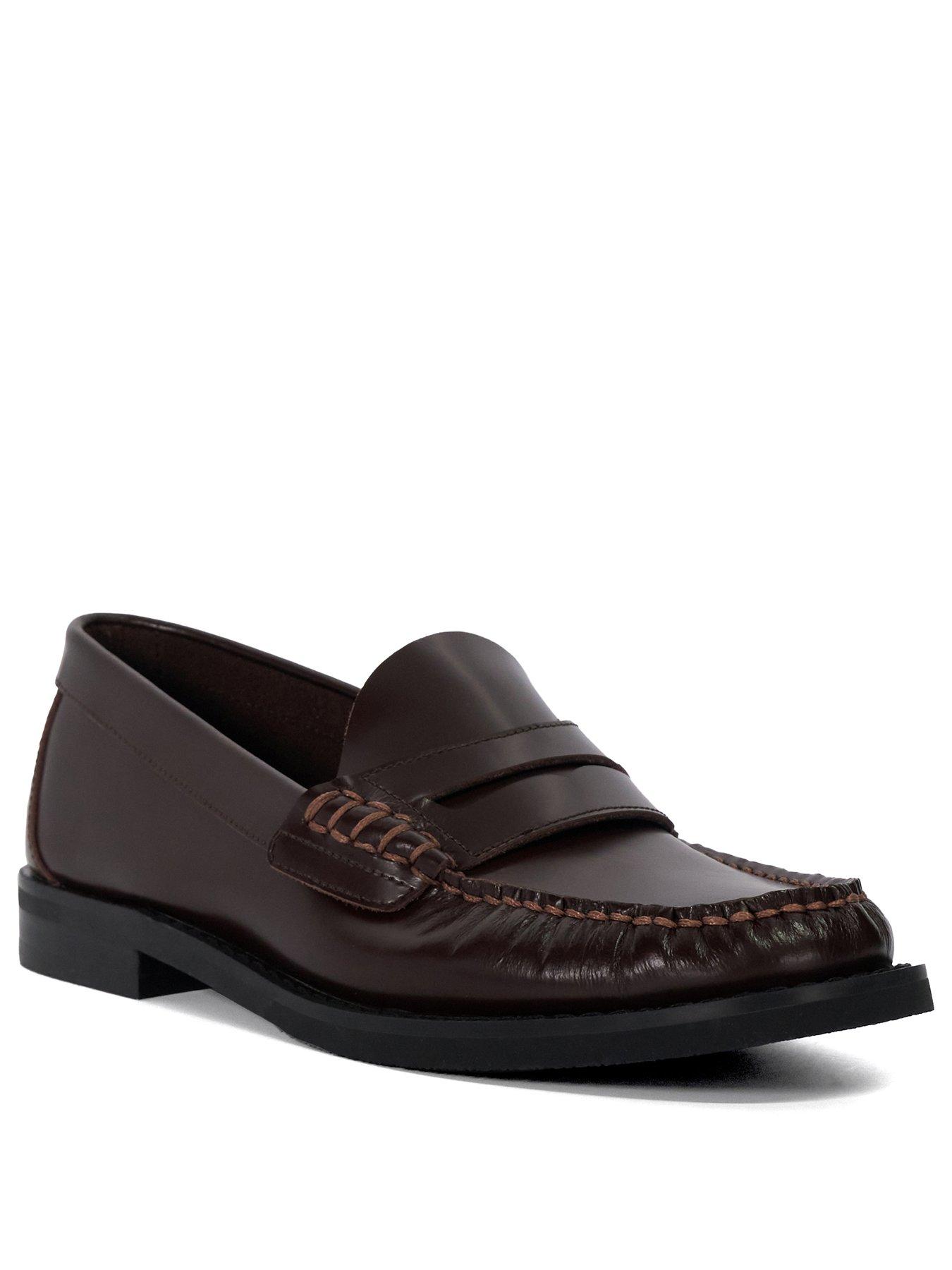 dune-london-ginnie-leather-loafer-burgundystillFront