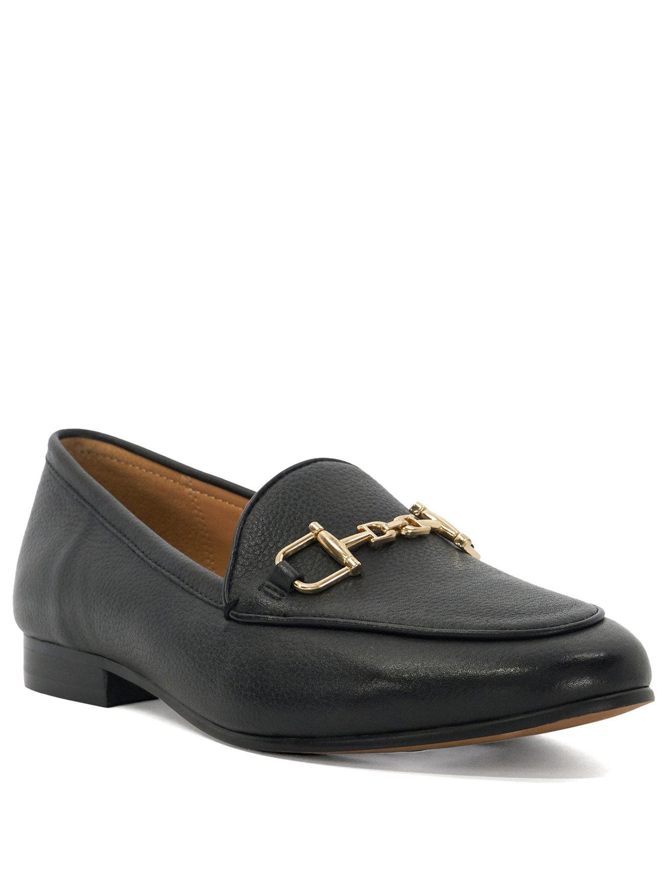 dune-london-wide-fit-glair-metal-trim-snaffle-loafer-blackstillFront