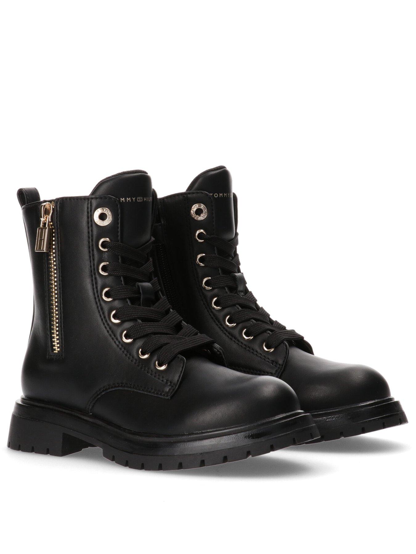 tommy-hilfiger-girls-lace-up-boot-blackstillFront