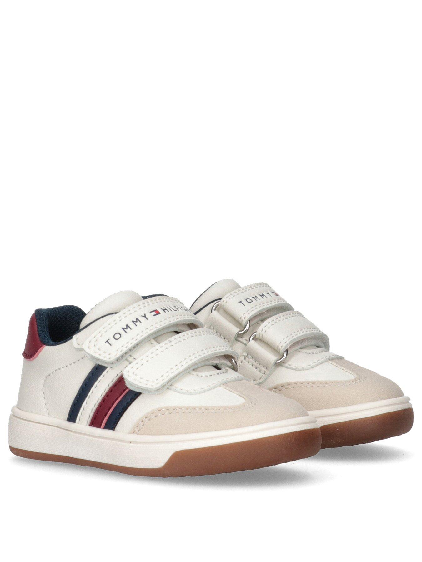 tommy-hilfiger-boys-stripes-low-cut-velcro-sneaker-beigestillFront