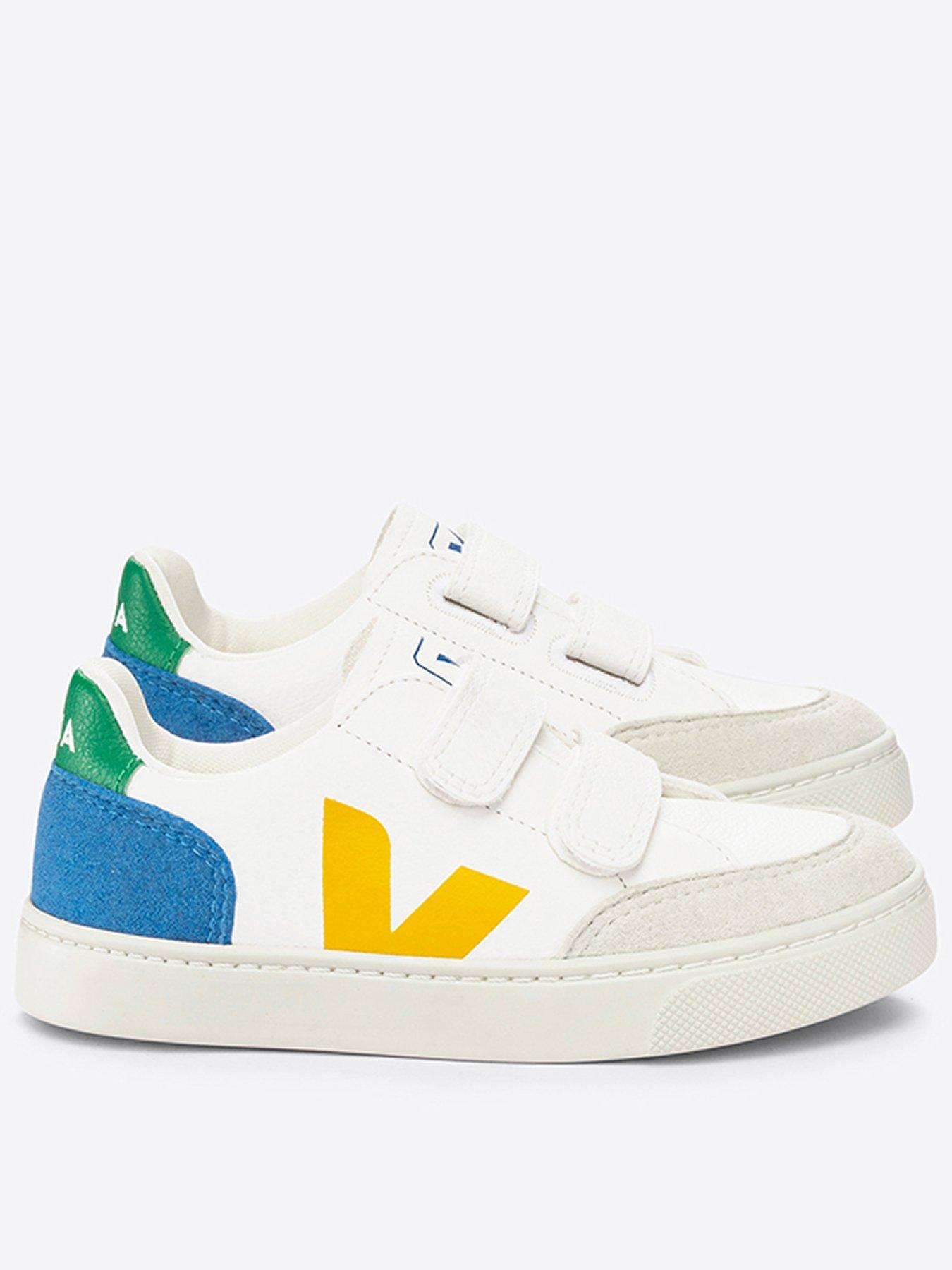 Image of Veja Boys Infant Small V-12 Trainers - White/Blue