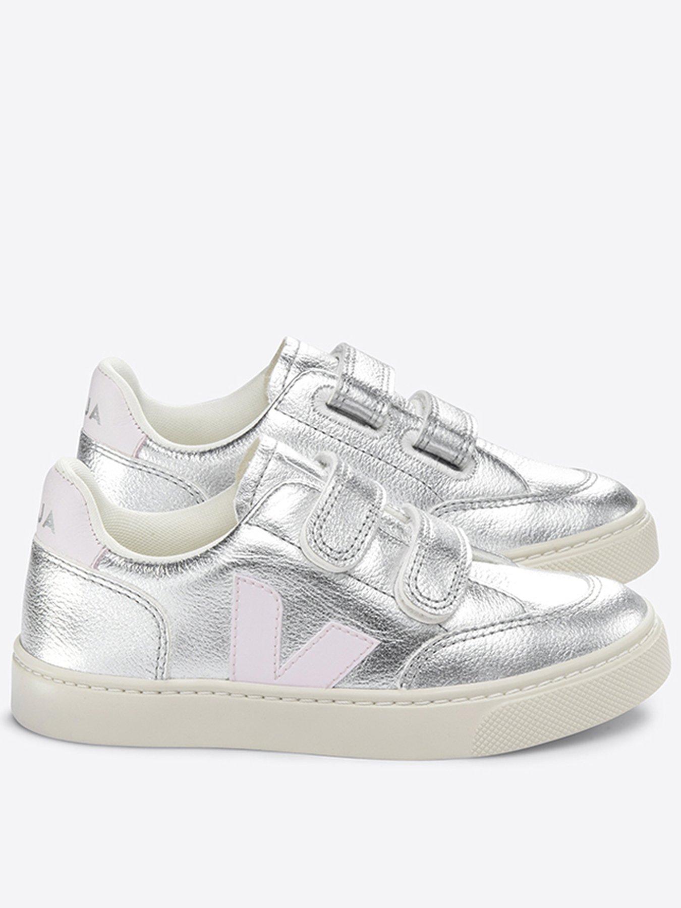Image 1 of 4 of Veja Girls Infant Small V-12 Trainers - Silver