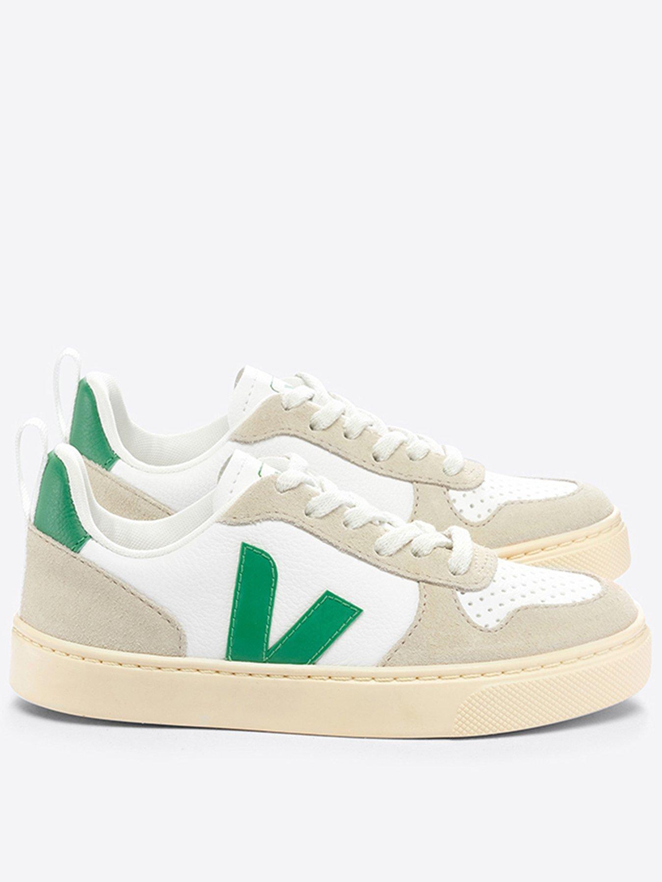 veja-junior-small-v-10-laces-trainers-whitegreen