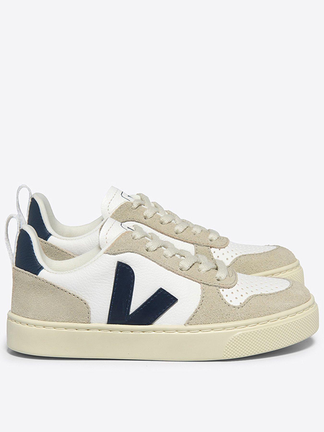 veja-junior-small-v-10-laces-trainers-whitenavy