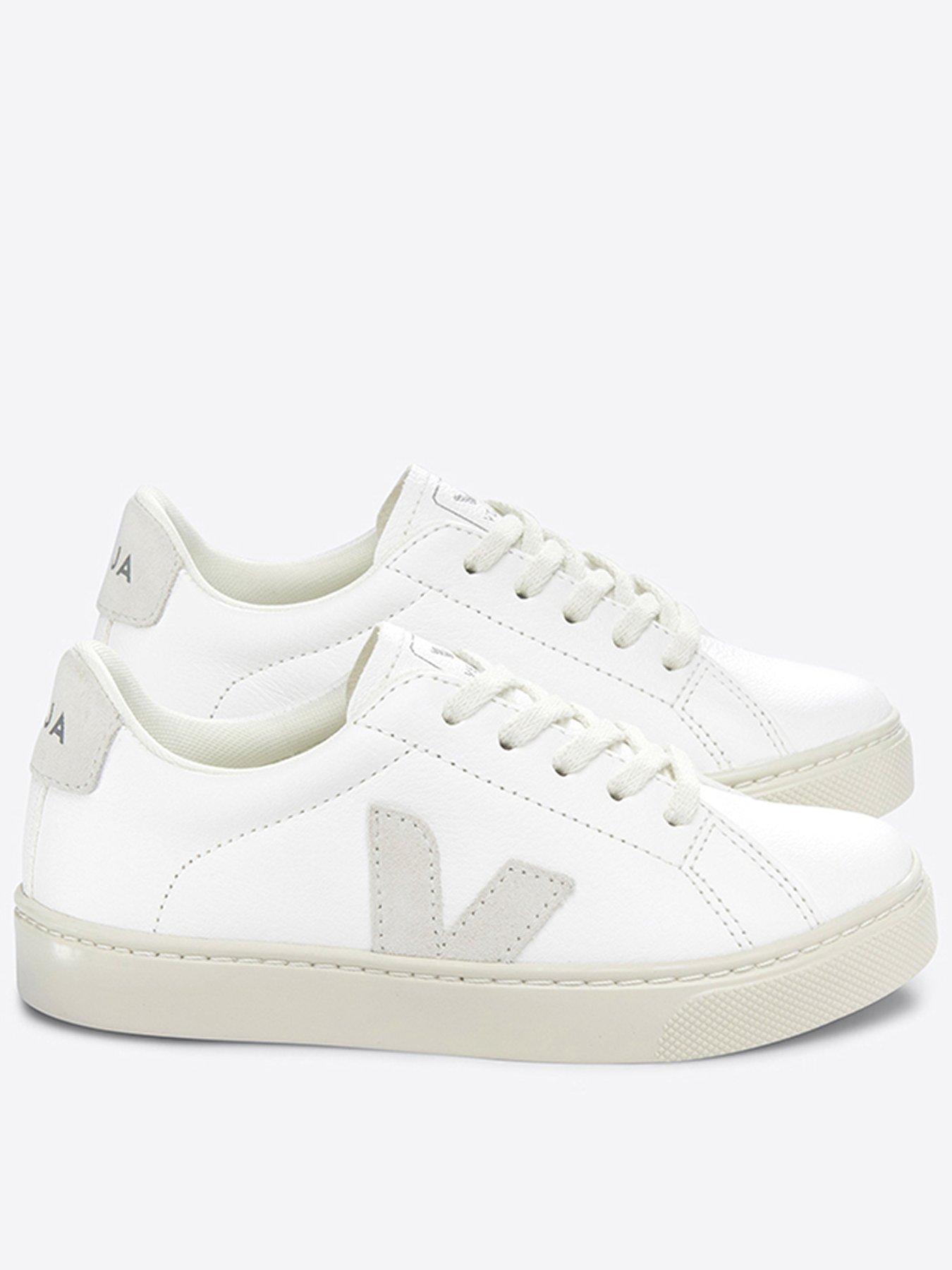 Image of Veja Junior Small Esplar Laces Trainers - White/Beige