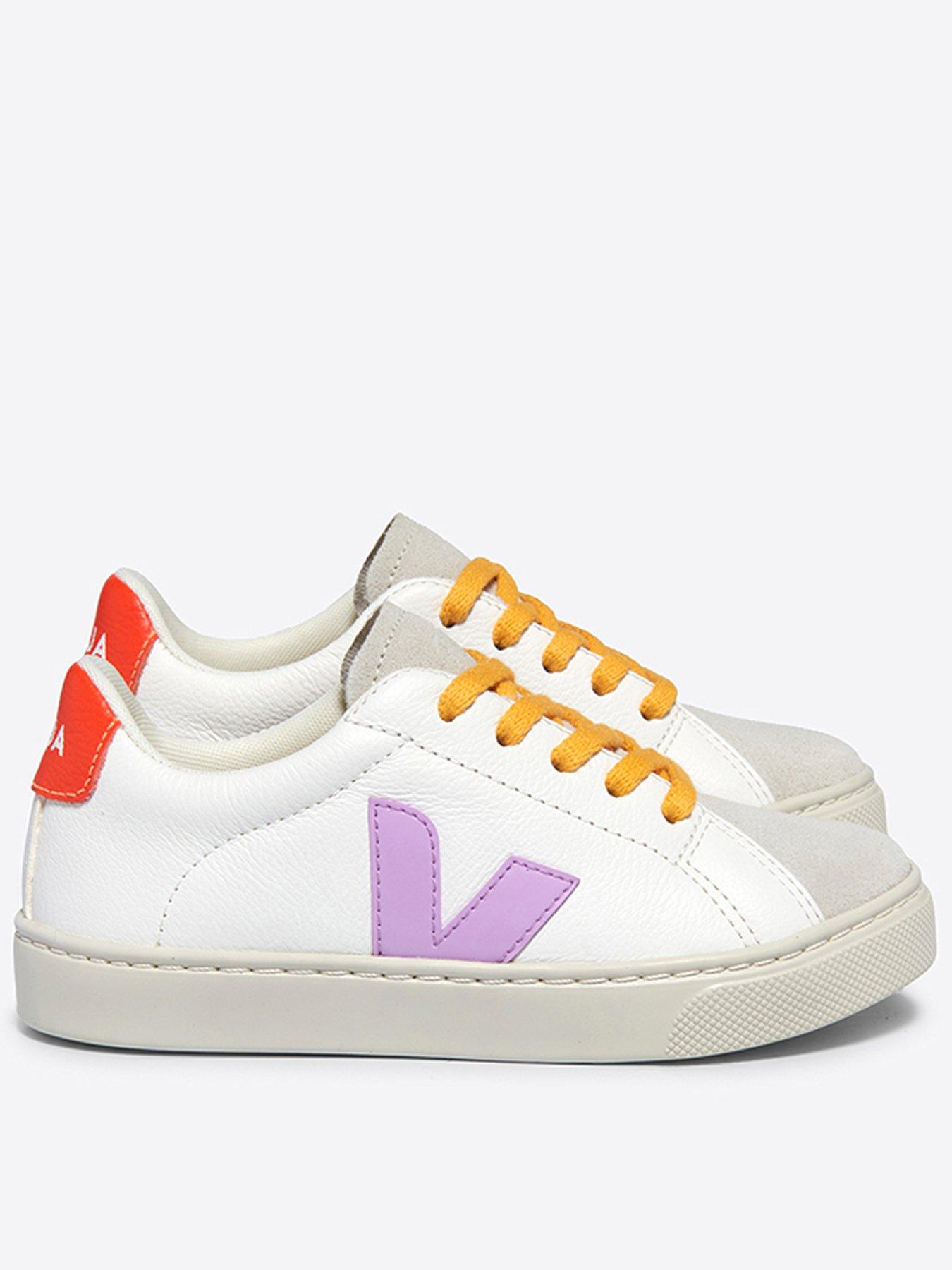 veja-girls-junior-small-esplar-laces-trainers-whiteorange