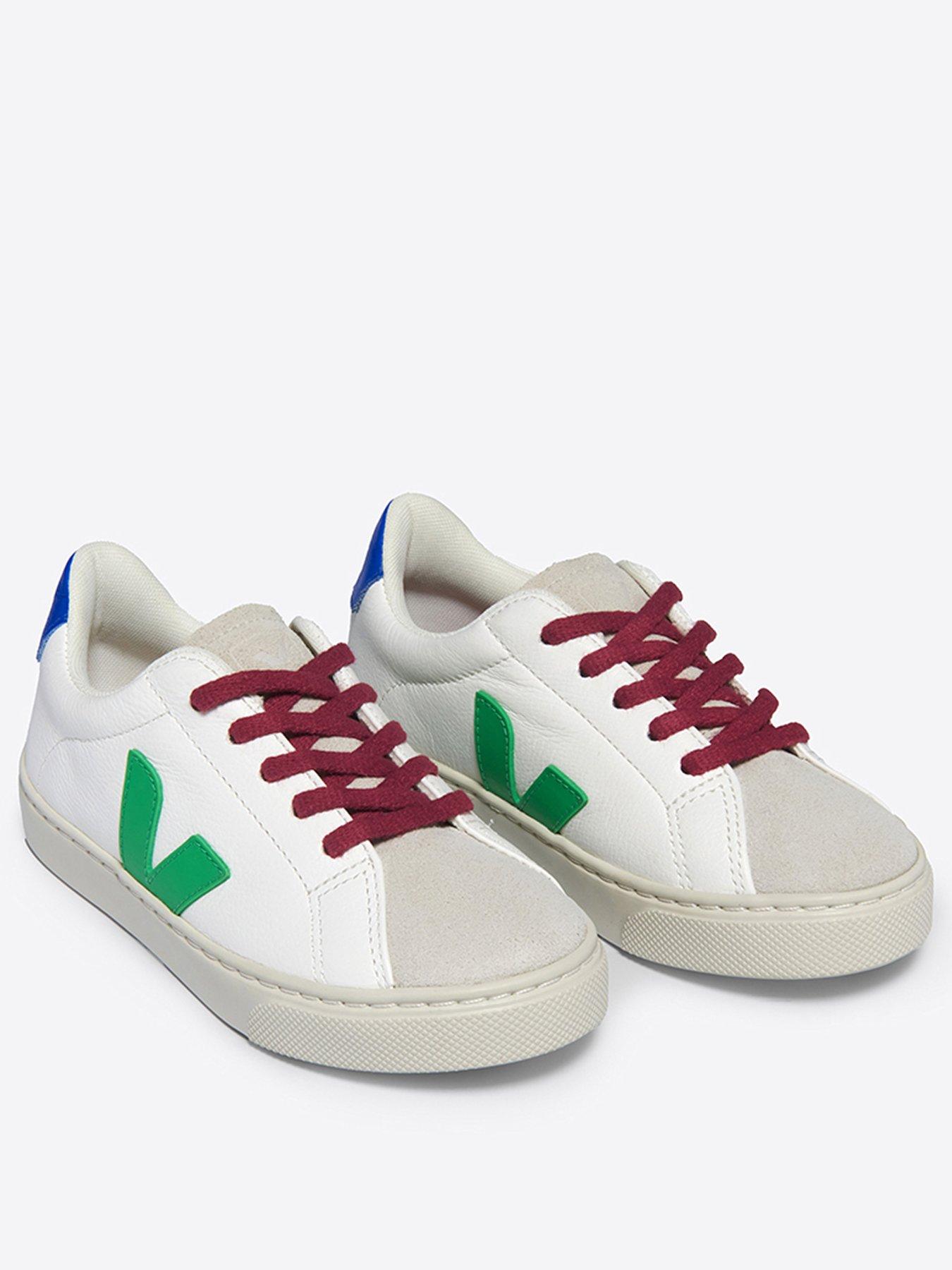 veja-boys-junior-small-esplar-laces-trainers-whitegreenstillFront