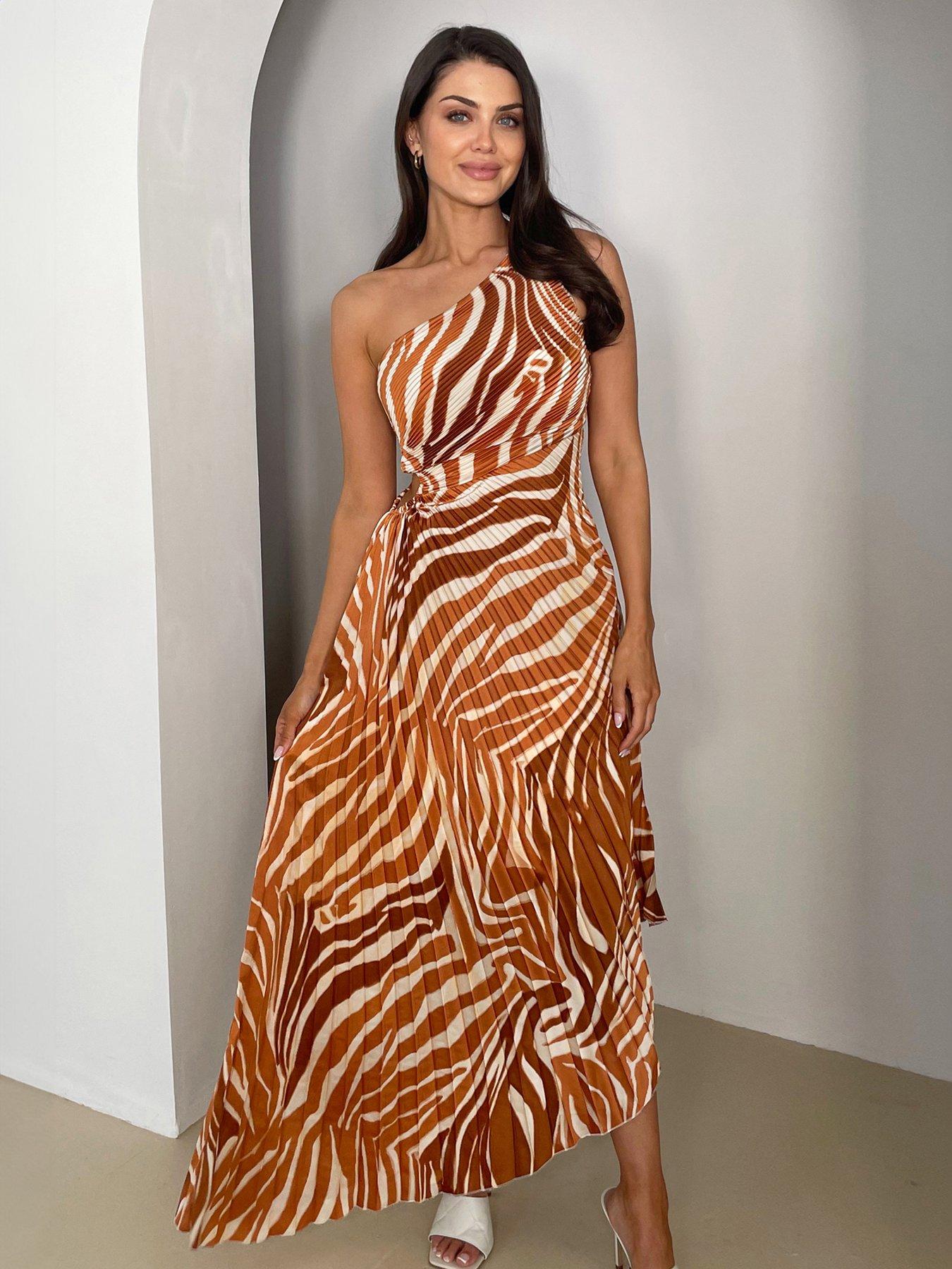 ax-paris-printed-one-shoulder-pleated-midi-dress-brownback