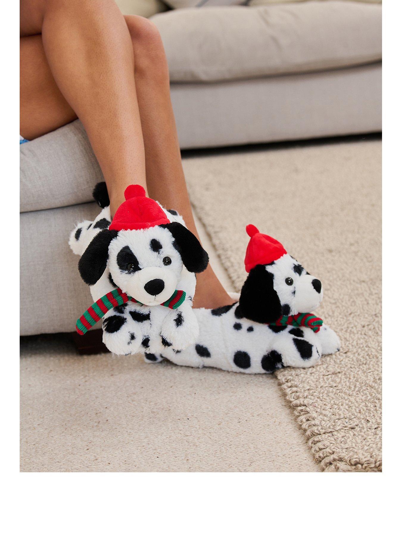 loungeable-dalmation-in-a-bobble-hat-slipper-whitestillFront