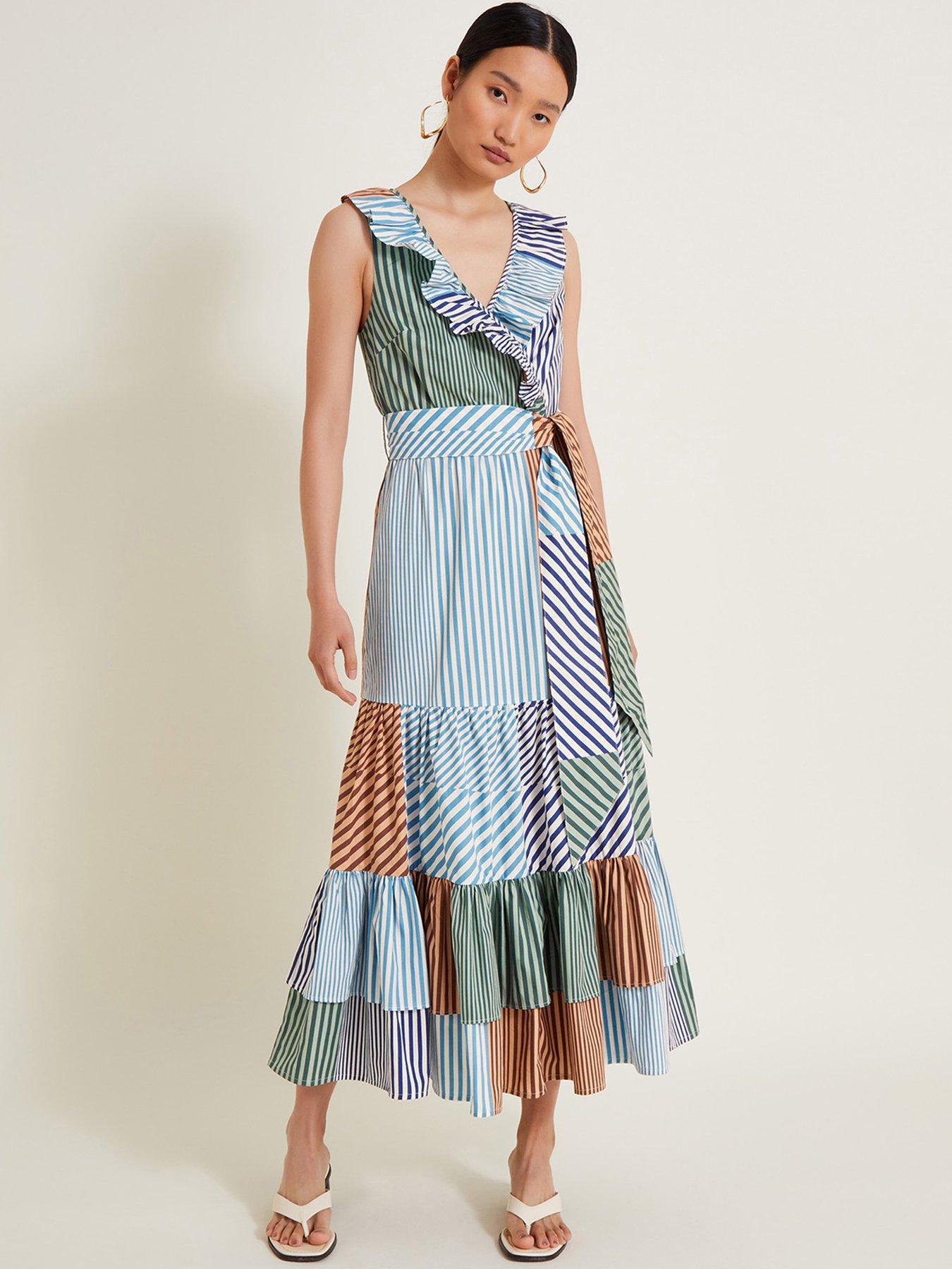 Monsoon striped dress hot sale
