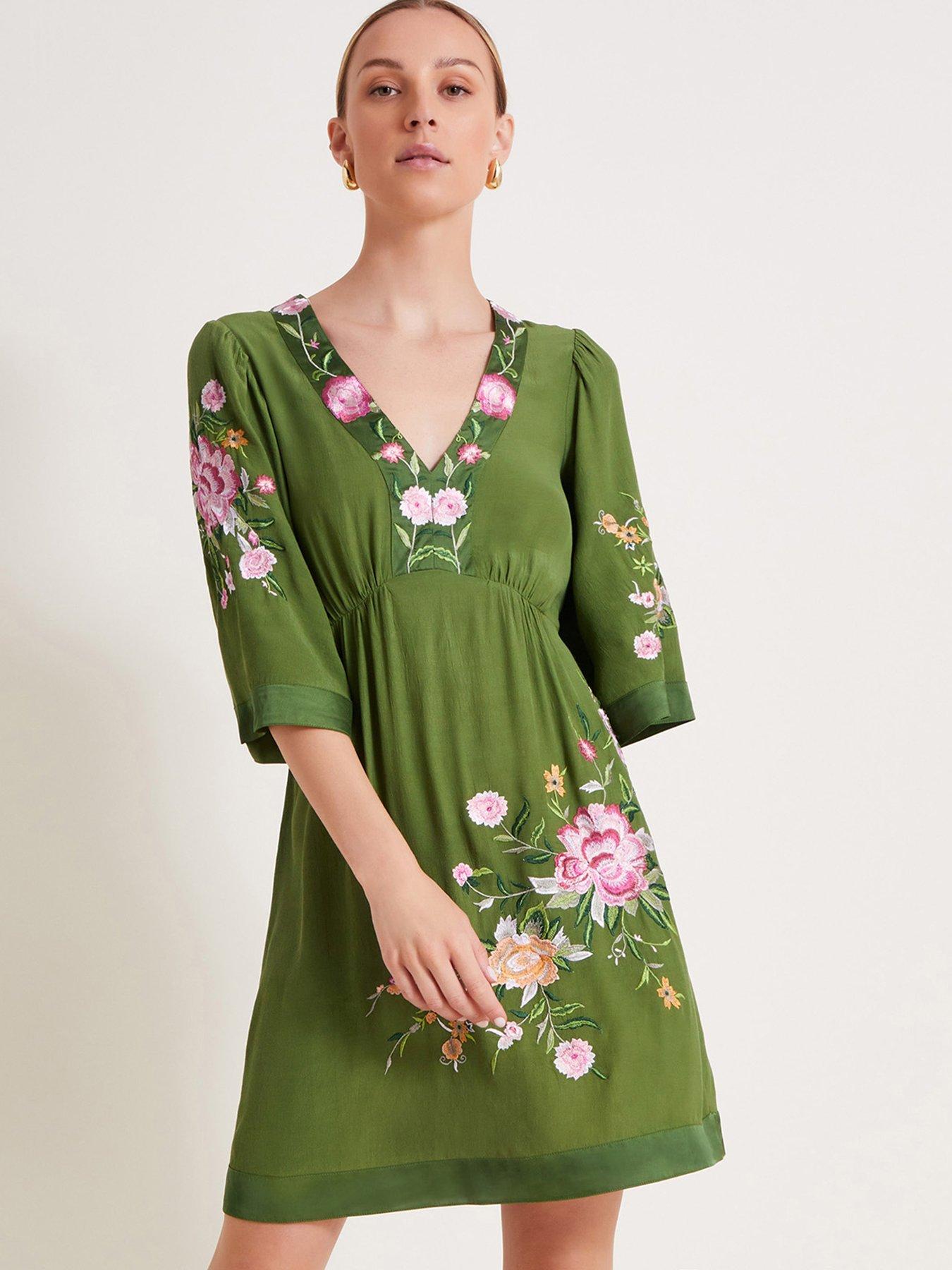 monsoon-alice-short-dress-green