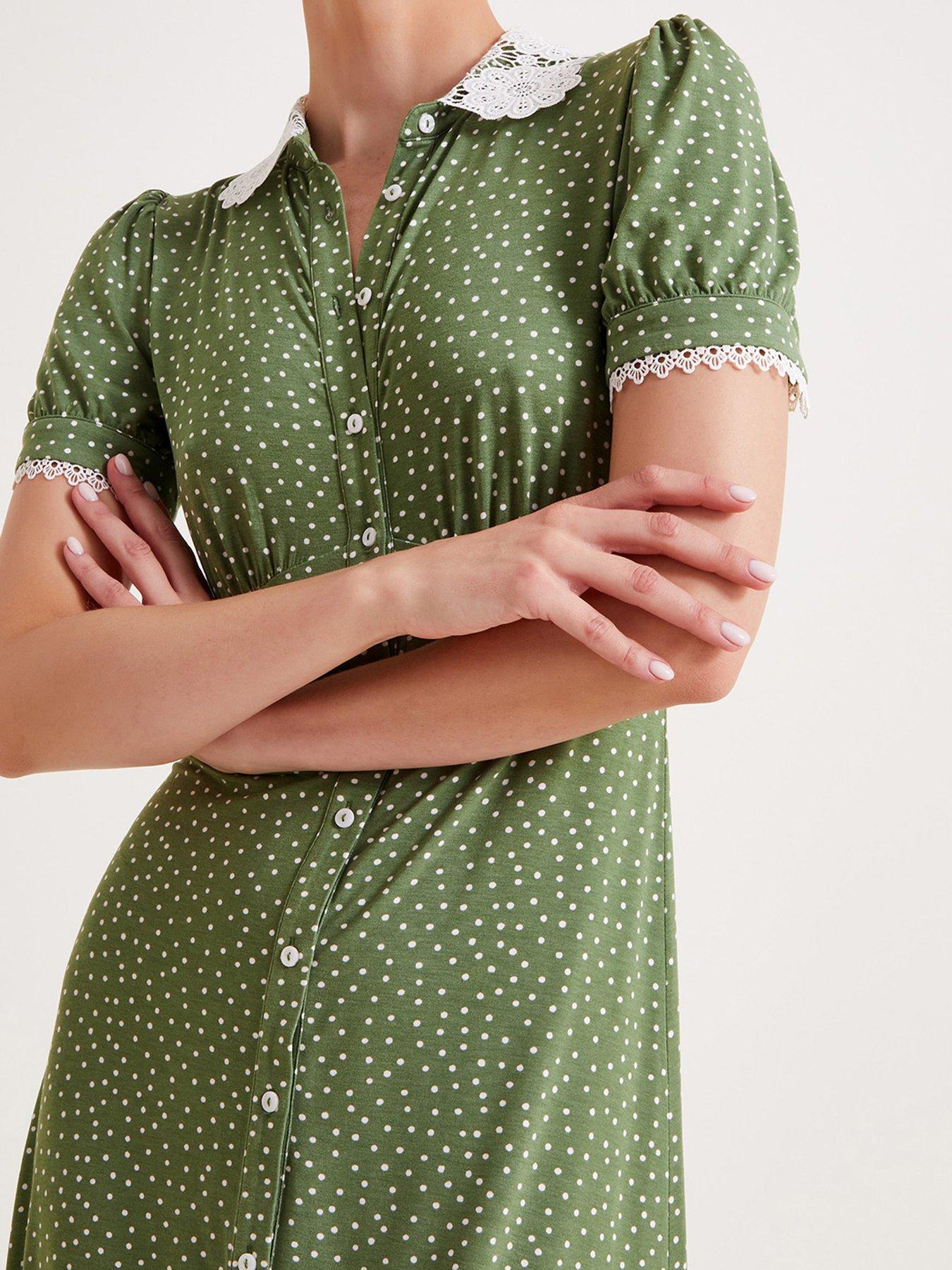Image 4 of 6 of Monsoon Clea Spot Jersey Dress