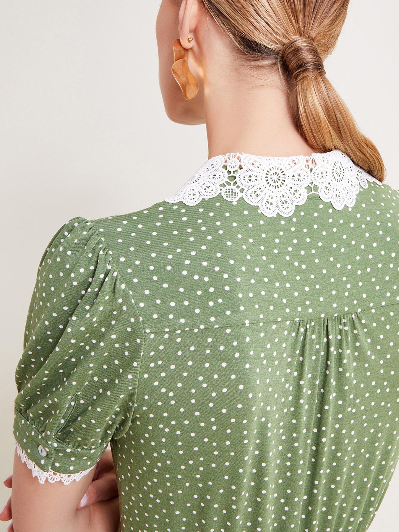 Image 5 of 6 of Monsoon Clea Spot Jersey Dress