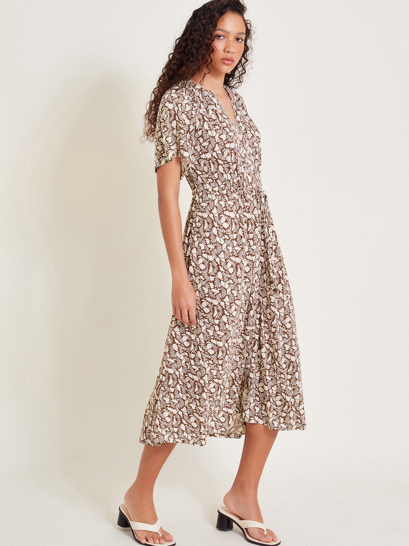 monsoon-natalia-jersey-print-shirt-dress-brown