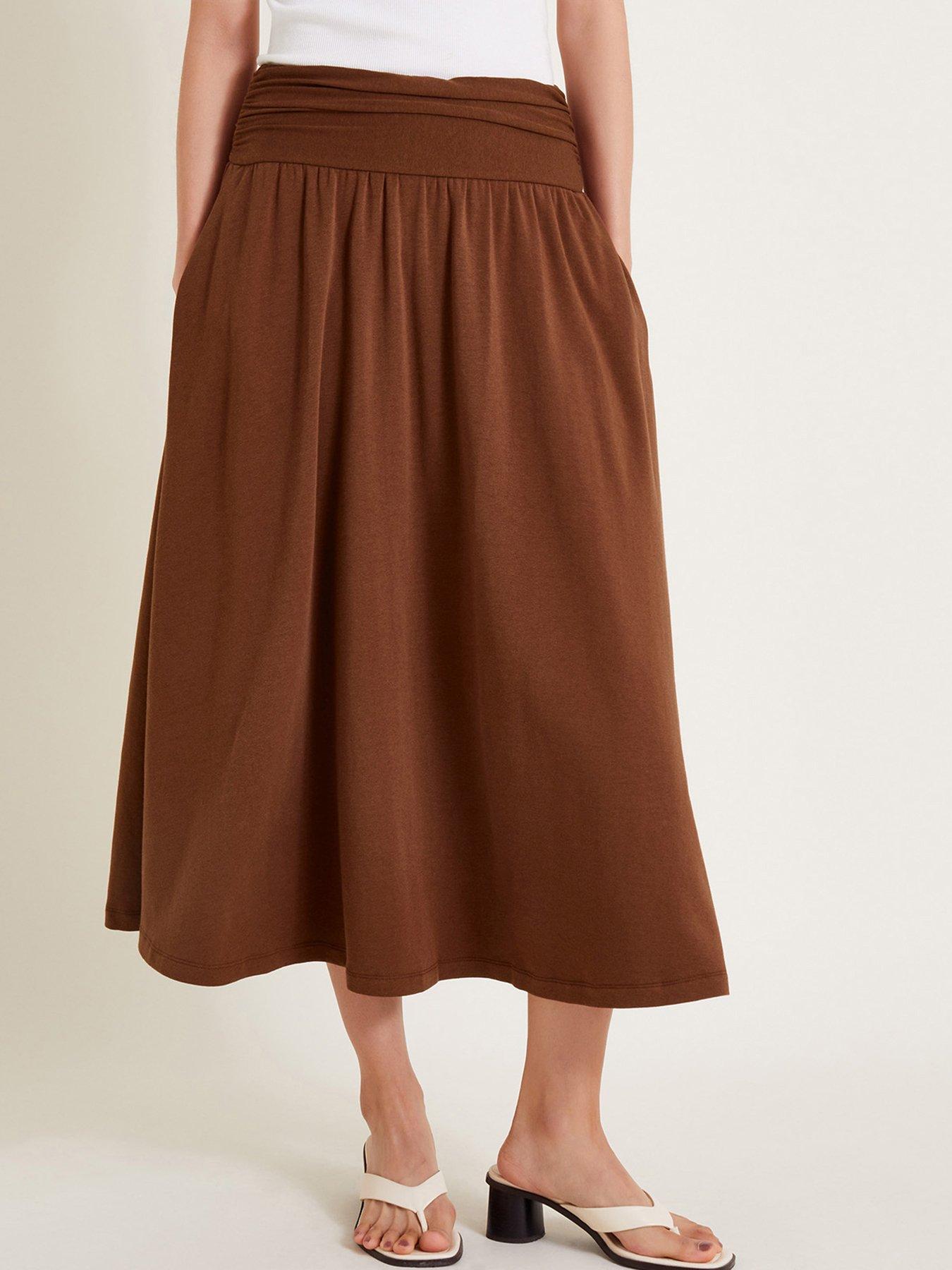 monsoon-jourdana-jersey-skirt-brown