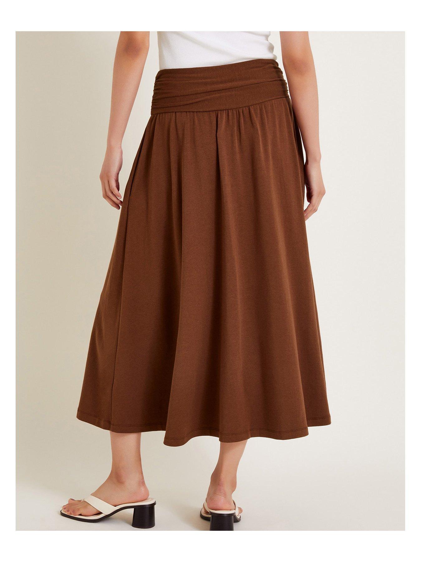 monsoon-jourdana-jersey-skirt-brownstillFront