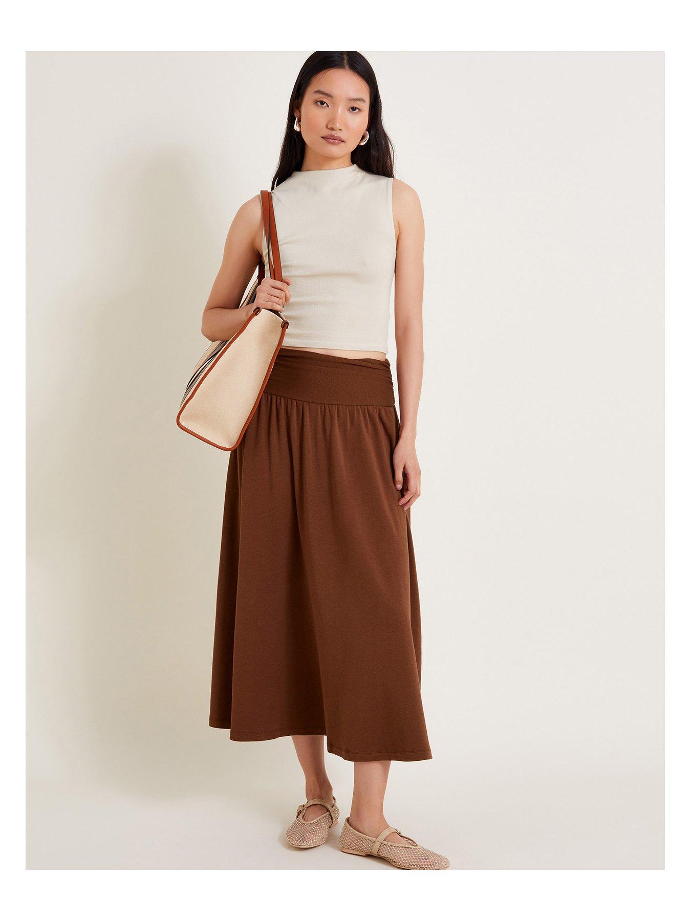 monsoon-jourdana-jersey-skirt-browndetail