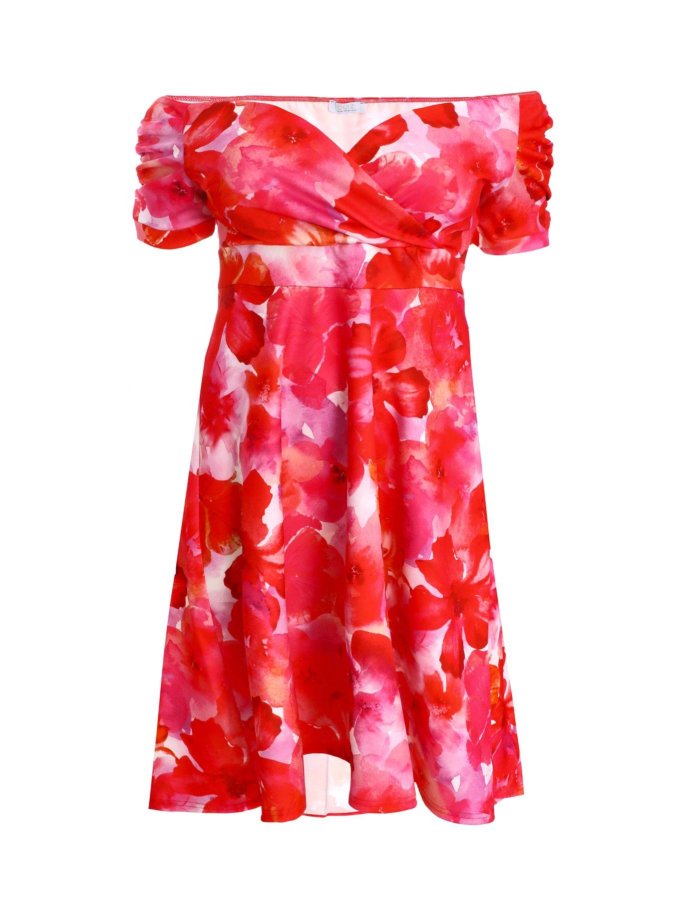 quiz-curve-red-floral-bardot-dip-hem-midi-dressoutfit