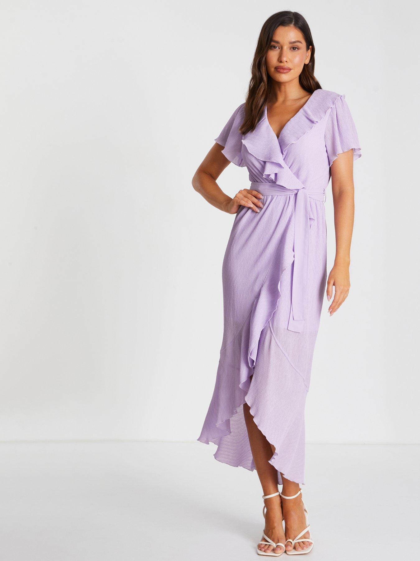 quiz-lilac-crinkle-v-neck-frill-midaxi-dress