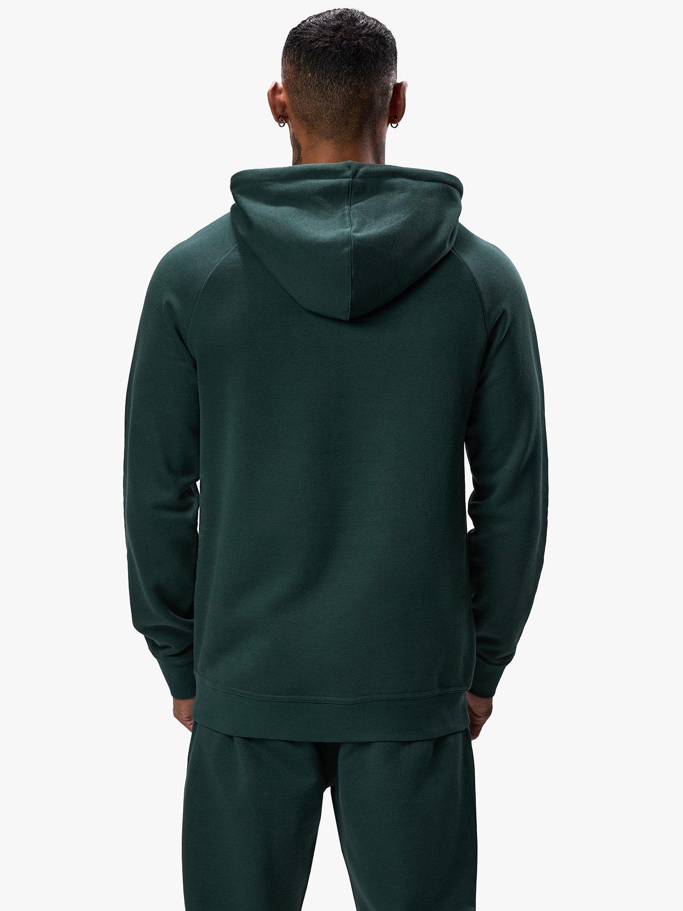 gym-king-mens-pro-logo-fleece-hood-deep-forest-greenstillFront