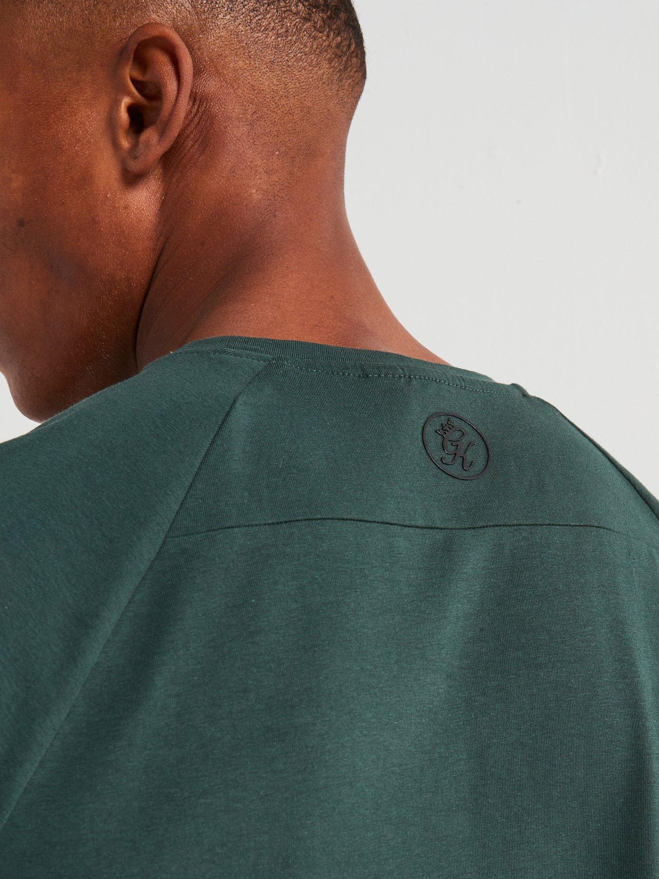 gym-king-mens-pro-logo-jersey-tee-deep-forest-greendetail