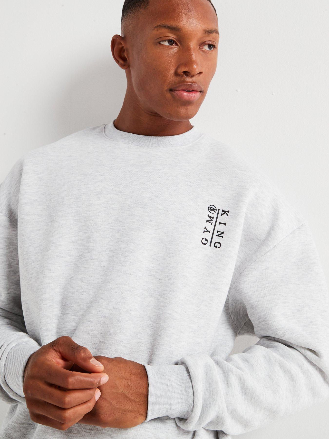 gym-king-mens-division-fleece-crew-sweat-shirt-greydetail