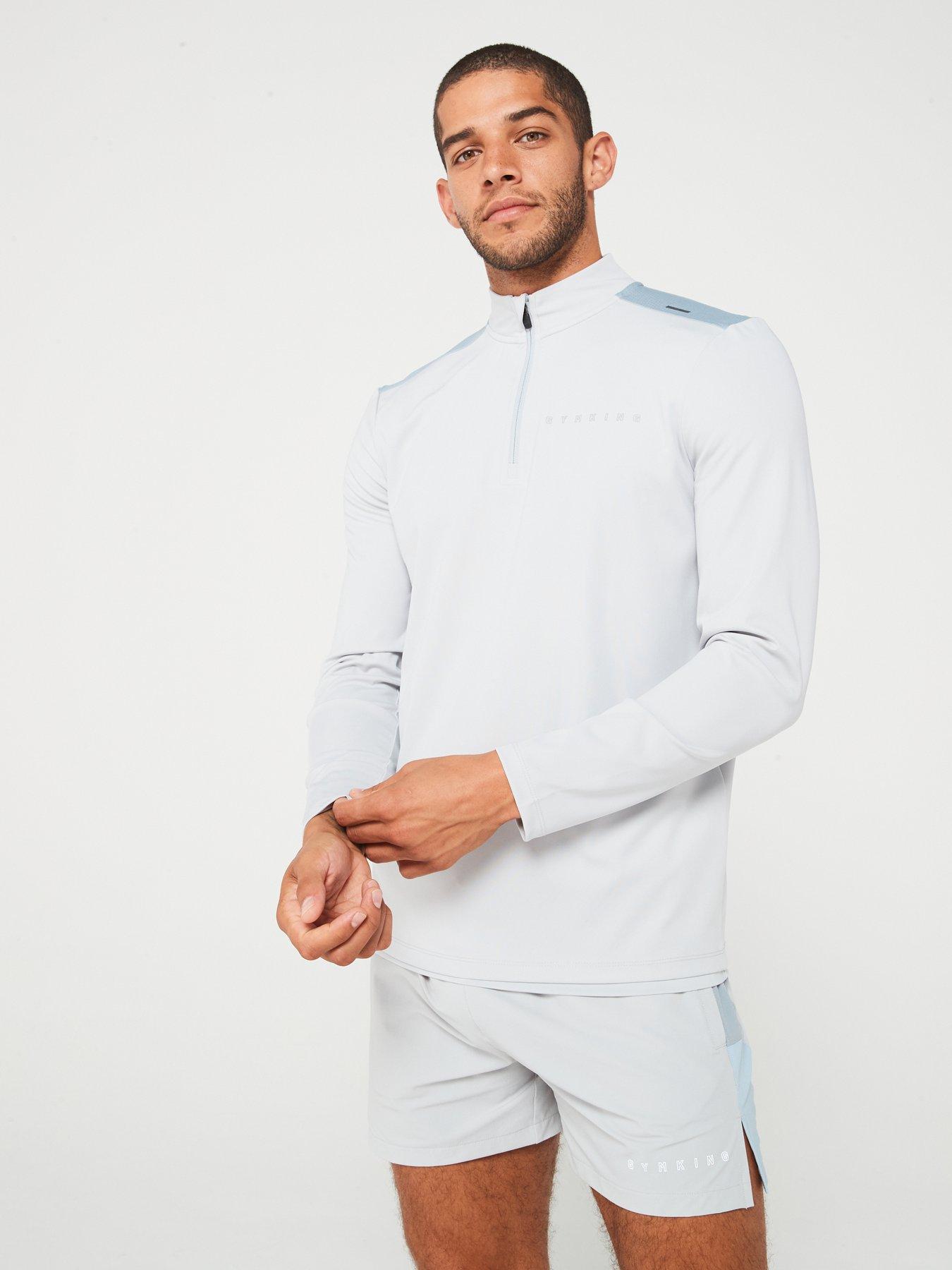 gym-king-mens-react-14-zip-top-light-greydetail