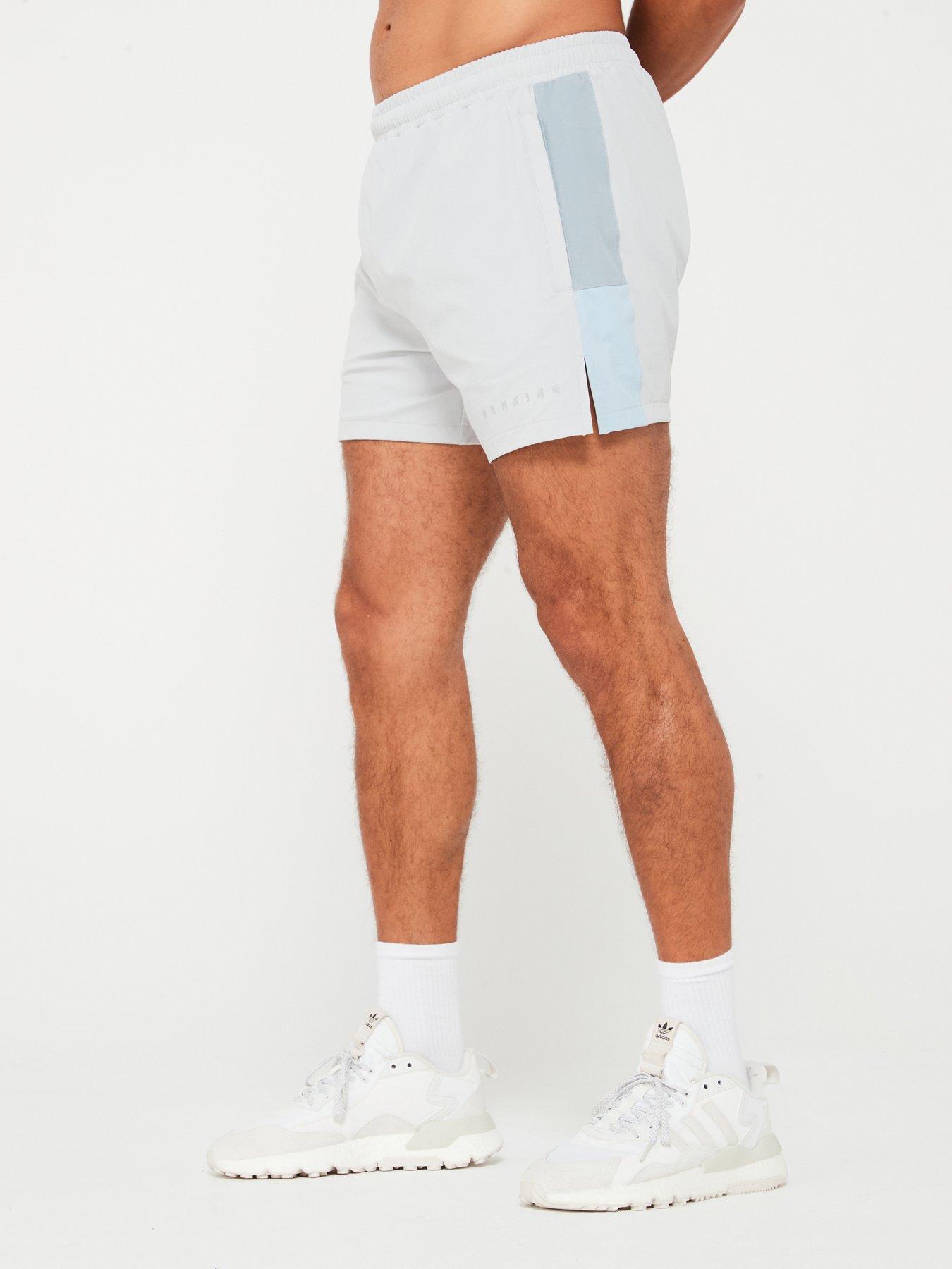 gym-king-mens-react-woven-short-light-grey